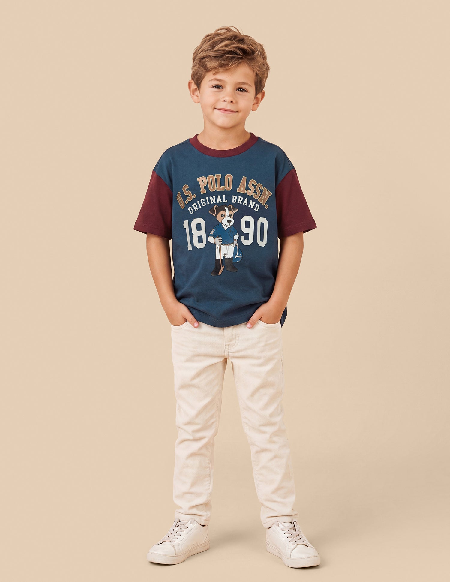 Graphic Brand Printed Oversized Fit T-Shirt Navy - U.S. Polo Assn. India | Large