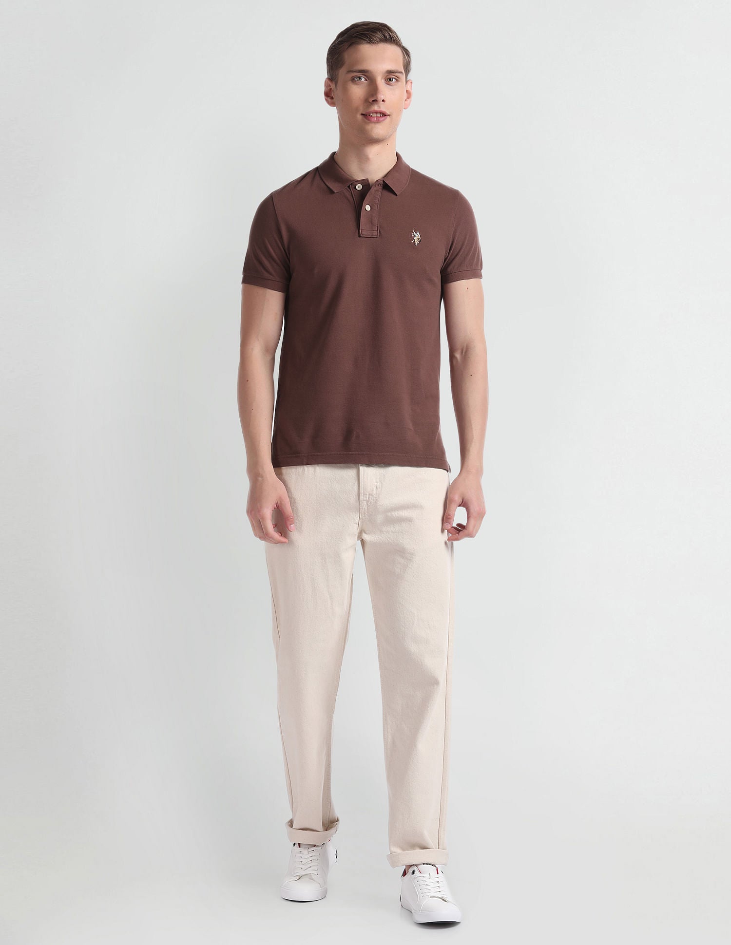 Cotton Pique Polo Shirt Copper - U.S. Polo Assn. India | Large