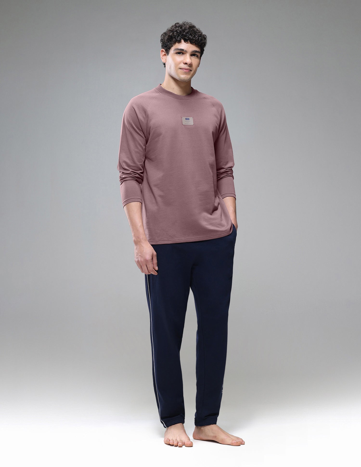 Raglan Full Sleeve Loopknit Lounge T-Shirt Marron - U.S. Polo Assn. India | Large