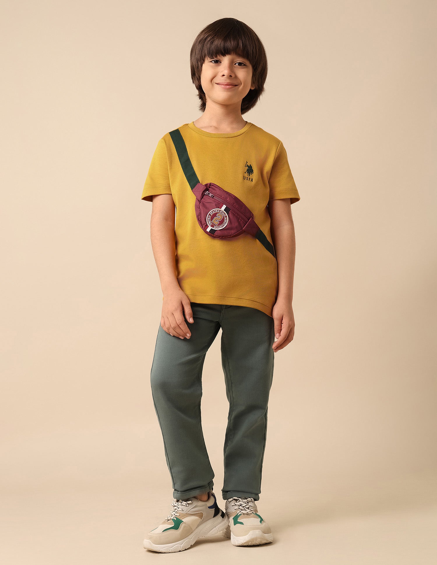 Boys Pure Cotton Regular Fit T Shirt Yellow - U.S. POLO ASSN. | Large