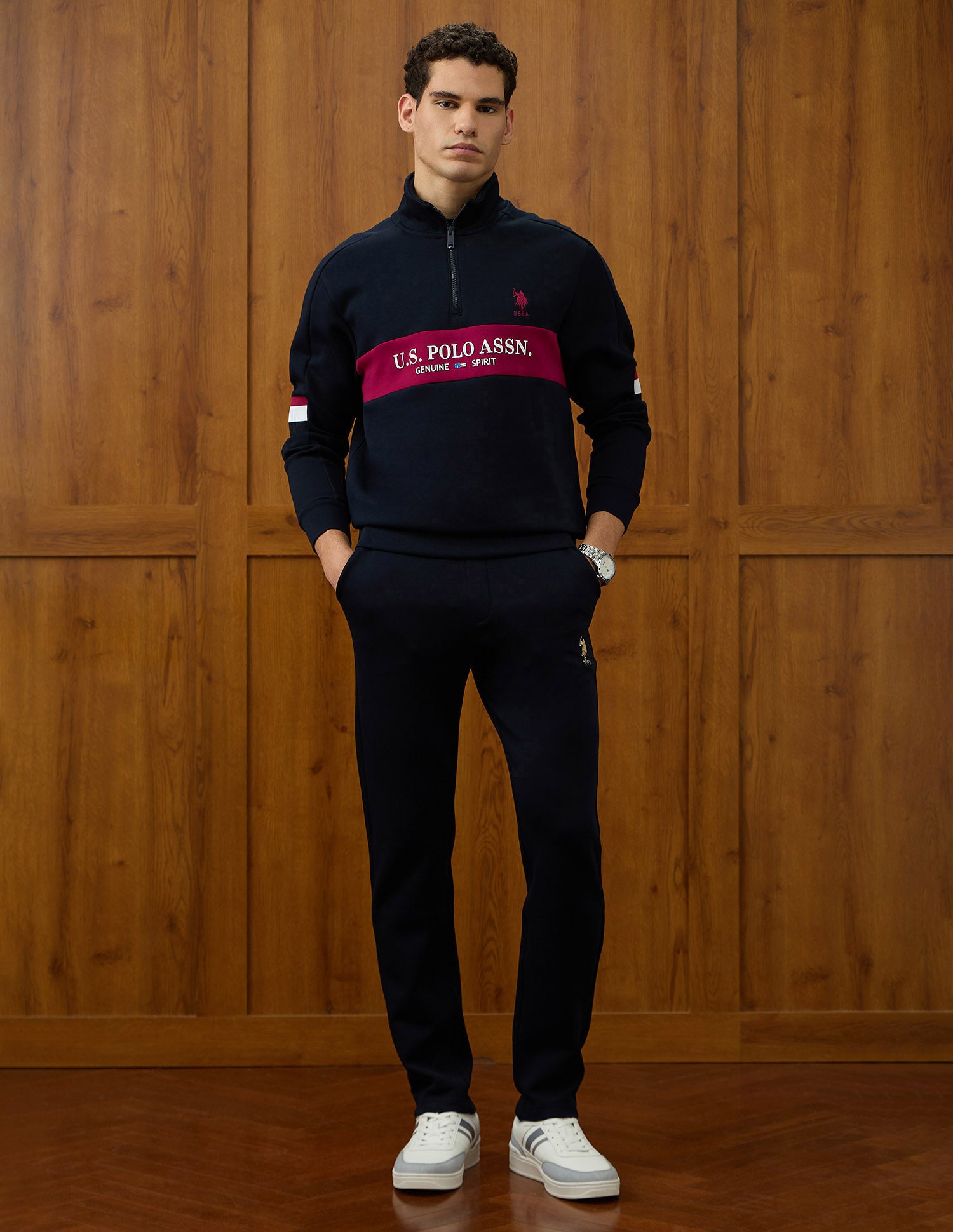 Brand Embossed Varsity Theatre Sweatshirt Navy - U.S. POLO ASSN. | Large