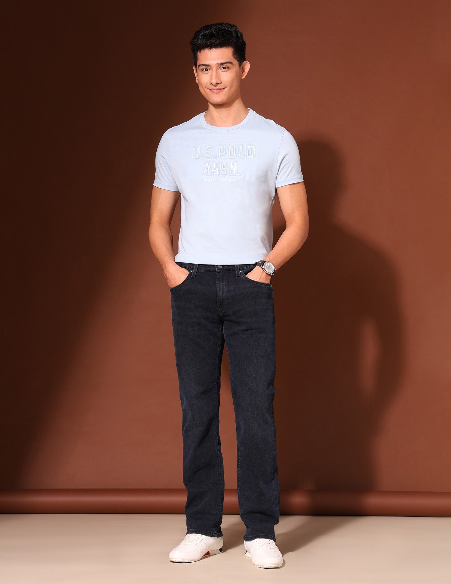 Harold Slim Straight Fit Blue Jeans Dark Wash - U.S. Polo Assn. India | Large