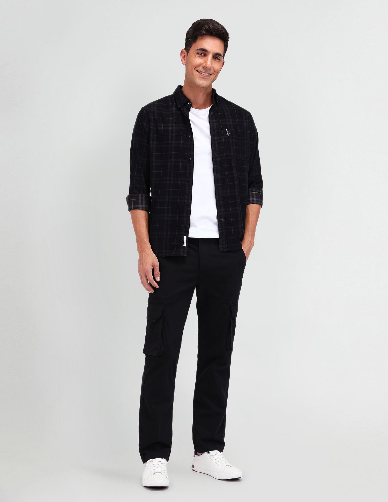 Straight Fit Cargo Trousers Black - U.S. POLO ASSN. | Large