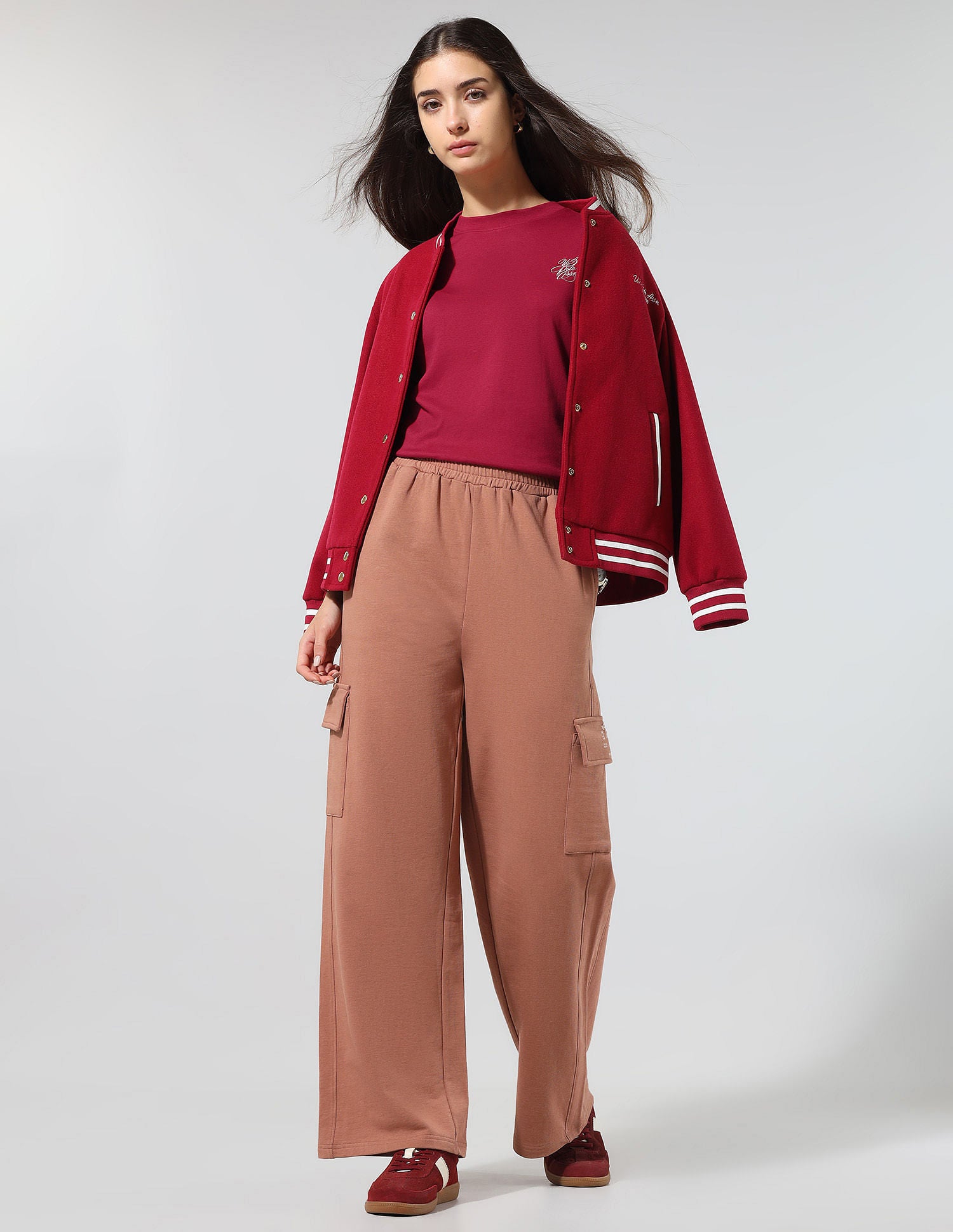 Boxy Fit Solid Lounge T-Shirt Dark Red - U.S. POLO ASSN. | Large