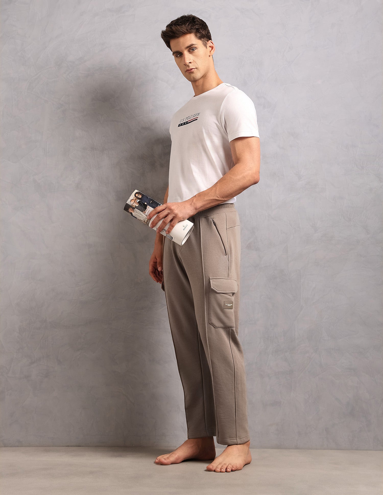 Comfort Fit Cotton OR005 Lounge Pants - Pack Of 1 Light Brown - U.S. POLO ASSN. | Large