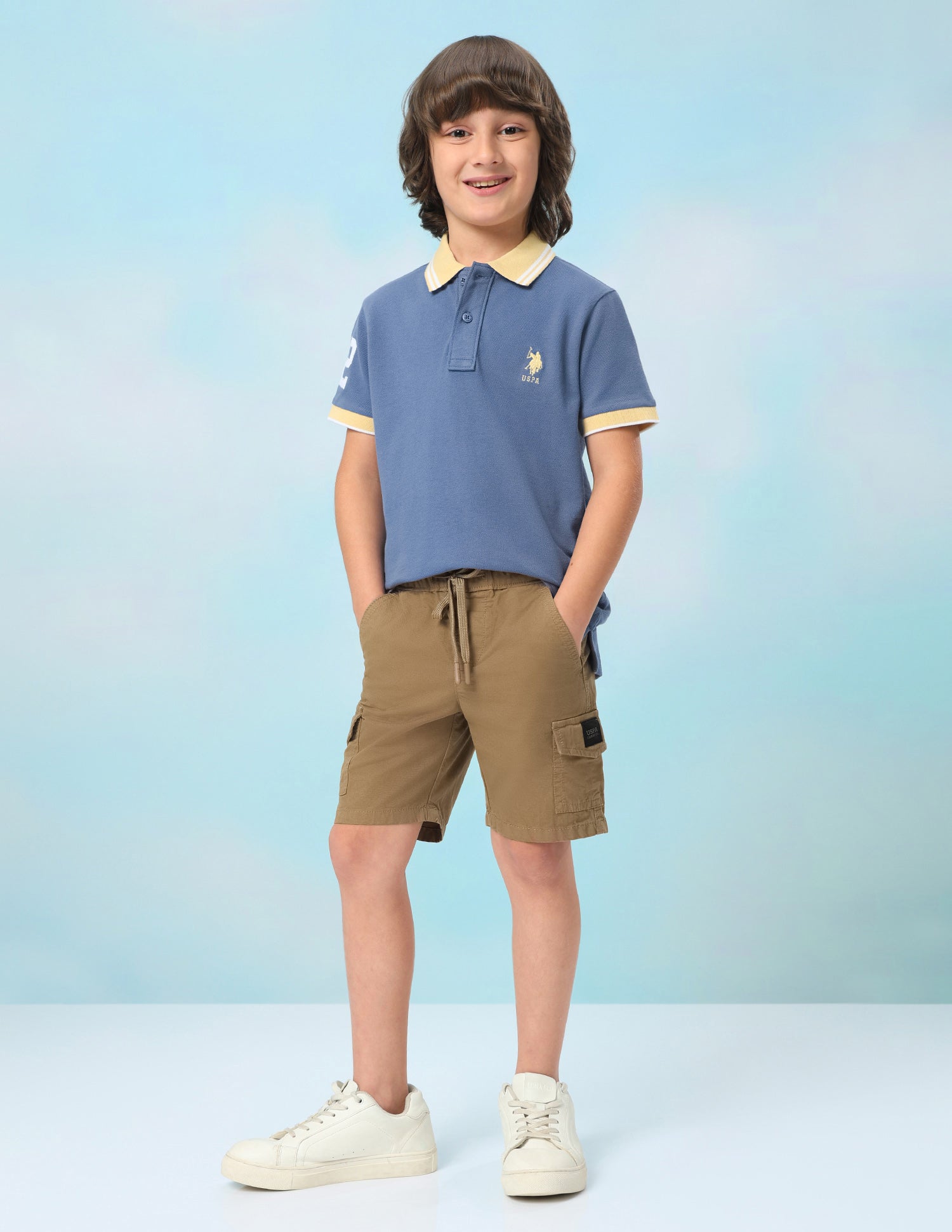 Solid Regular Fit Polo Shirt Blue - U.S. Polo Assn. India | Large
