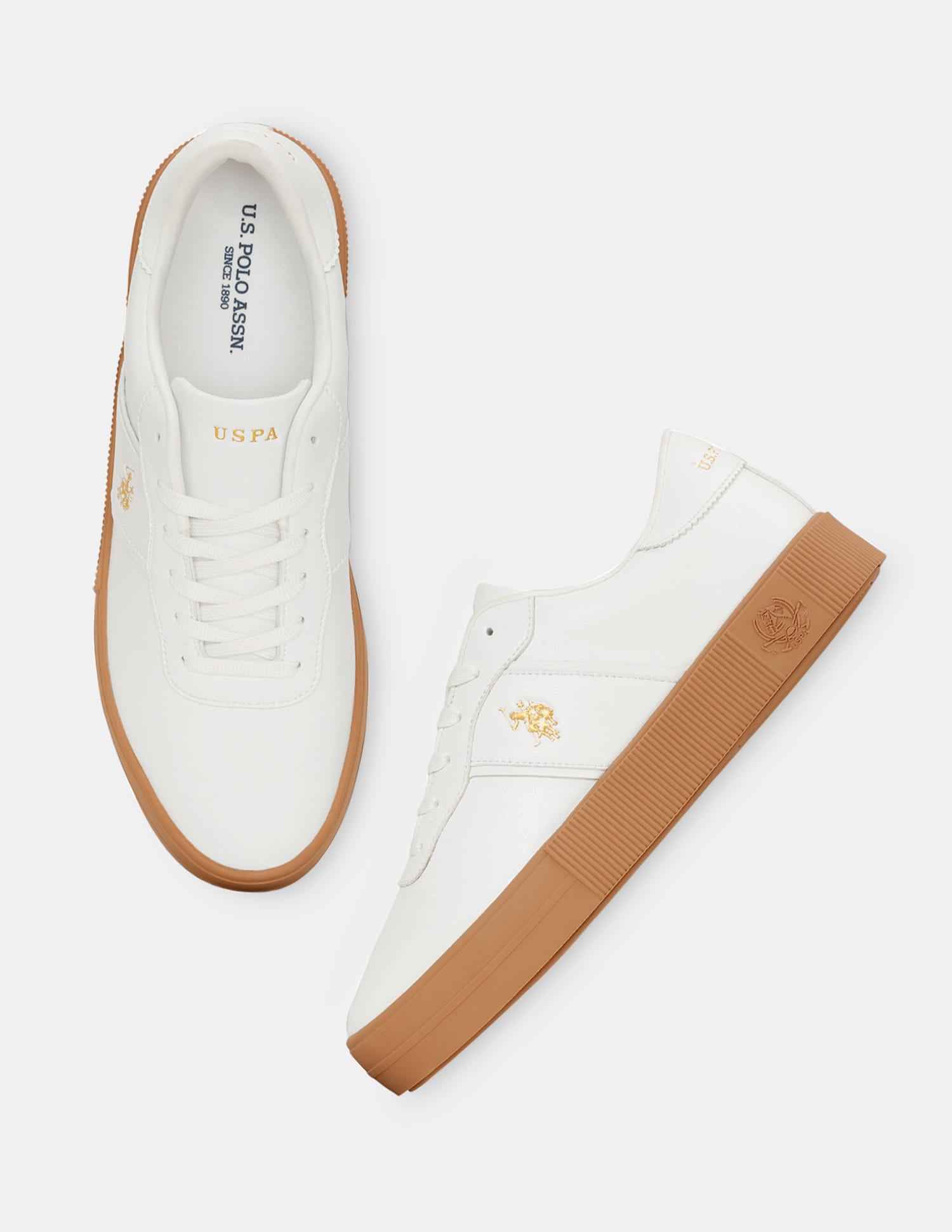 Men Round Toe Mees 3.0 Sneakers Off White - U.S. Polo Assn. India | Large