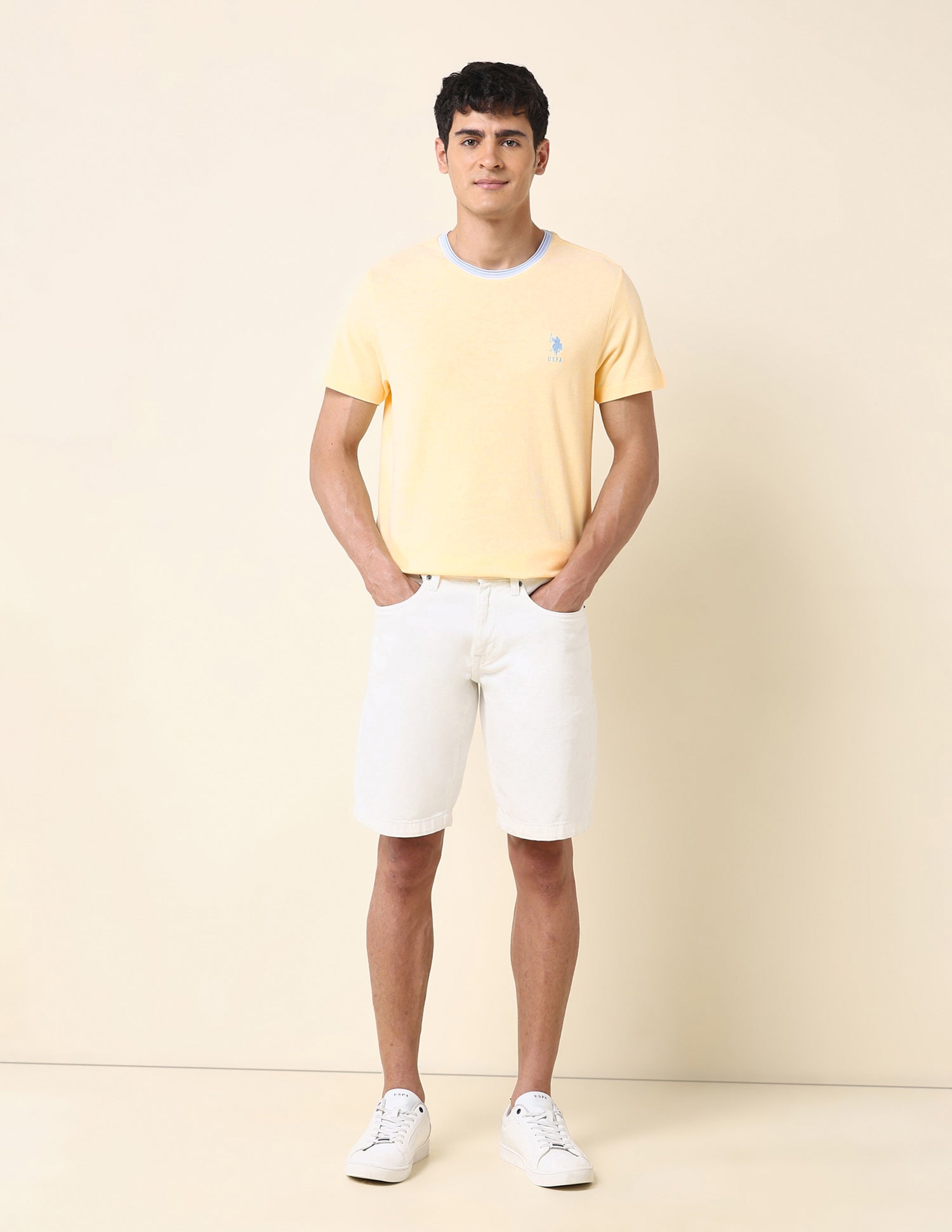 Slim Fit Summer Splash T-Shirt Yellow - U.S. Polo Assn. India | Large