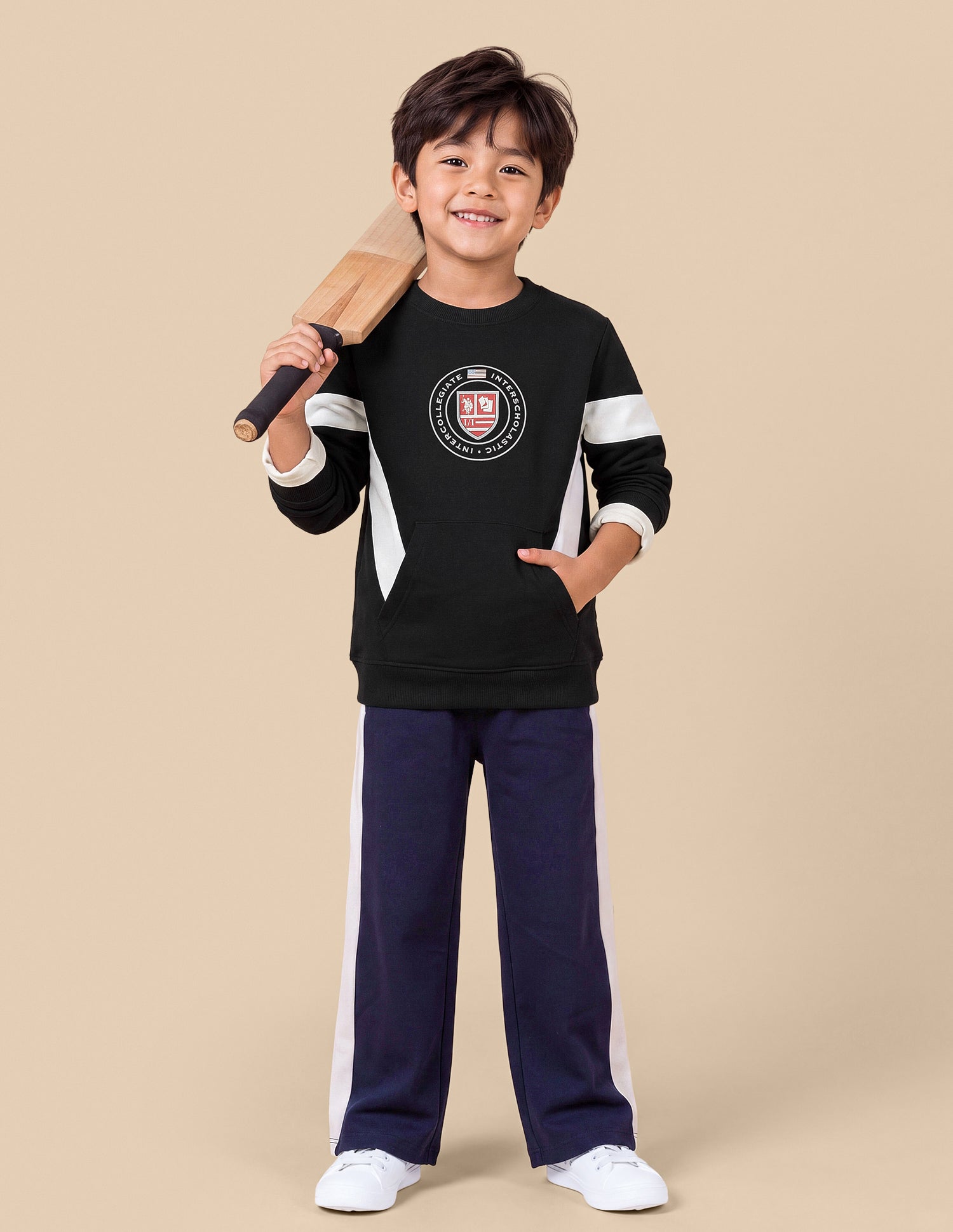 Graphic Printed Regular Fit Sweatshirt Black - U.S. Polo Assn. India | Large