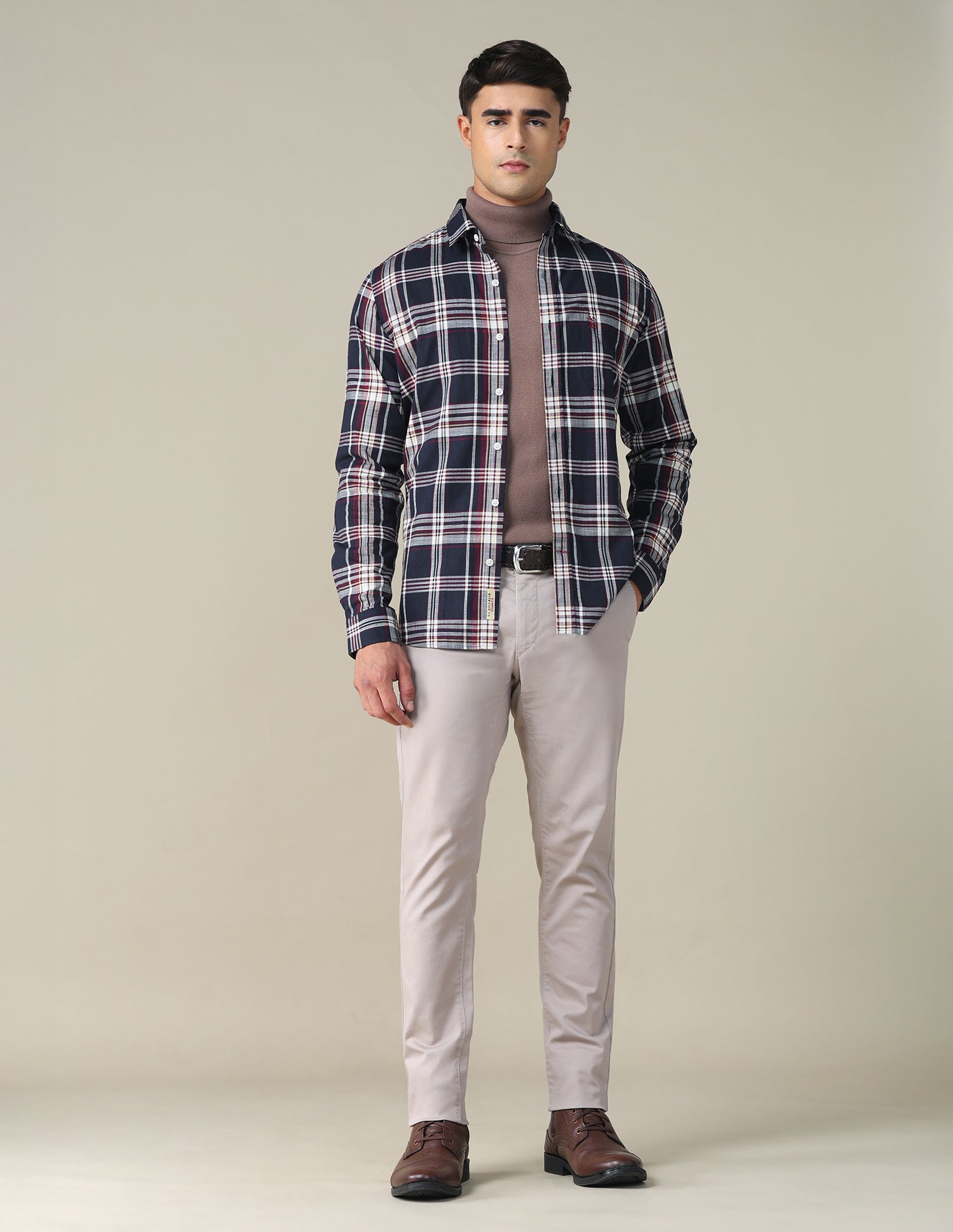 Plaid Checked Regular Fit Shirt Navy - U.S. POLO ASSN. | Large