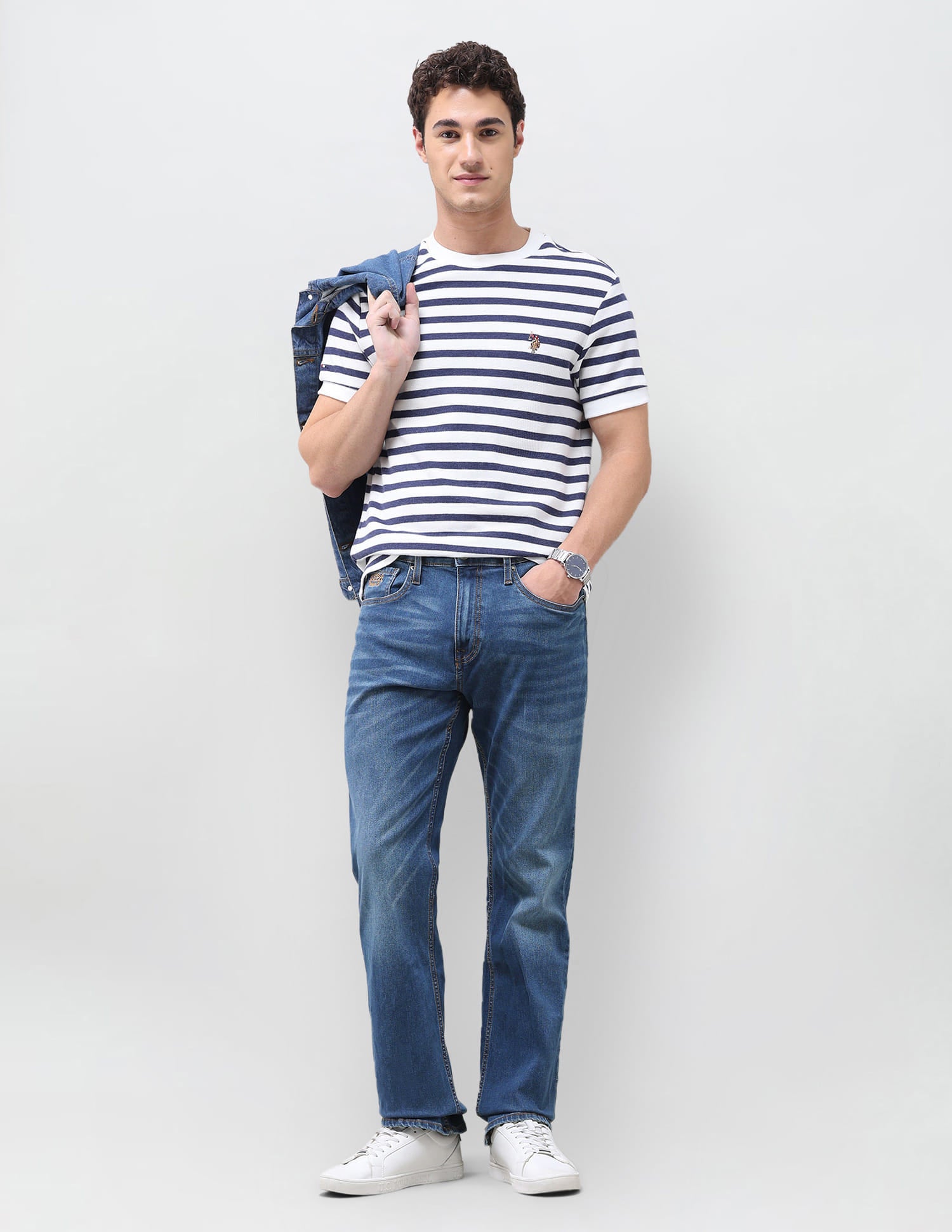 Solid Bootcut Fit Jeans Blue - U.S. Polo Assn. India | Large