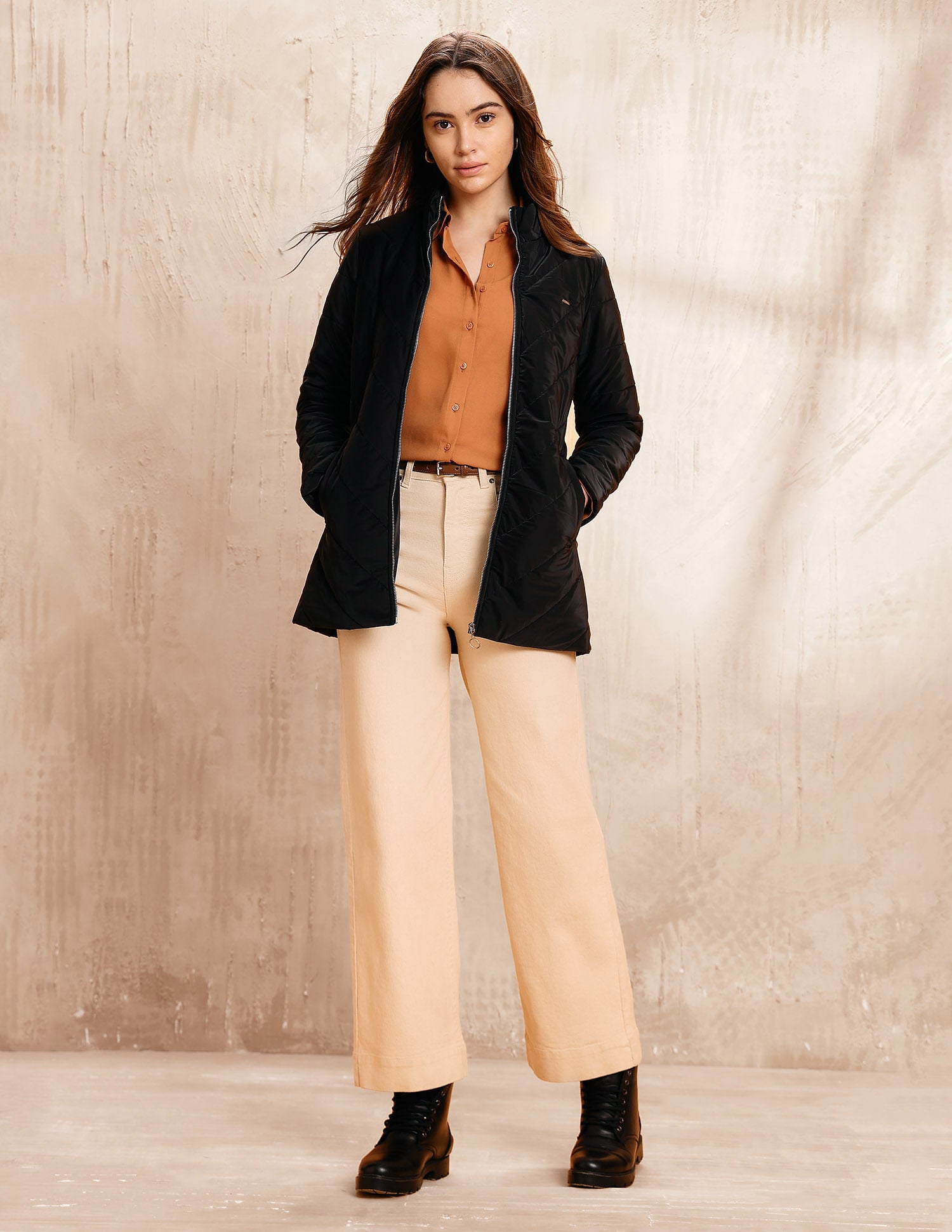 Solid Regular Fit Puffer Jacket Black - U.S. POLO ASSN. | Large