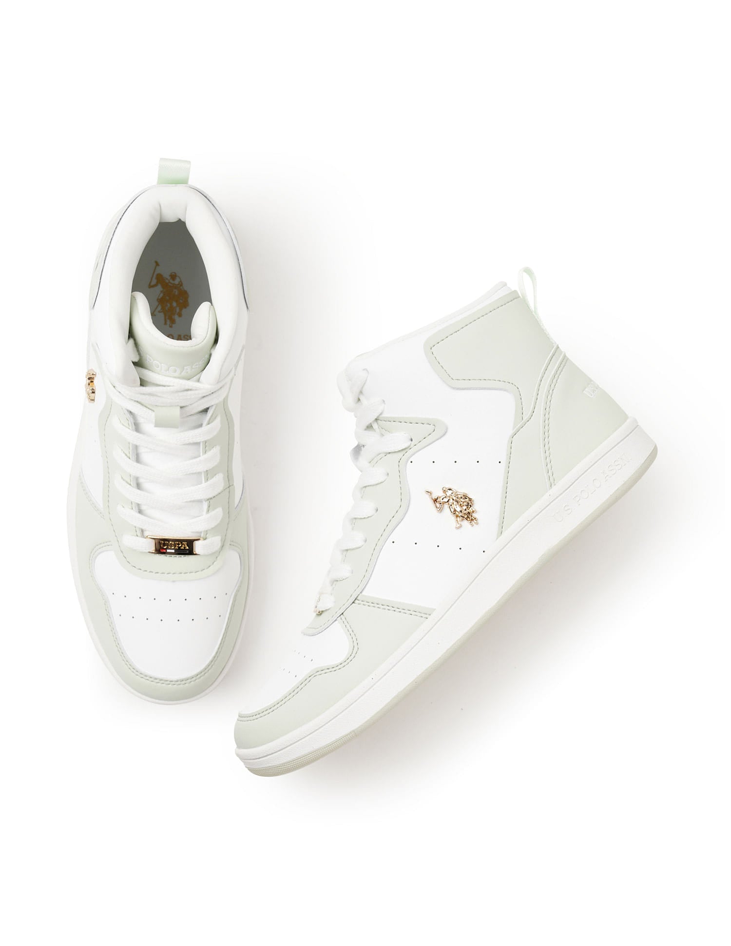 Women Colour Block Rowan Sneakers Light Green and White - U.S. Polo Assn. India | Large