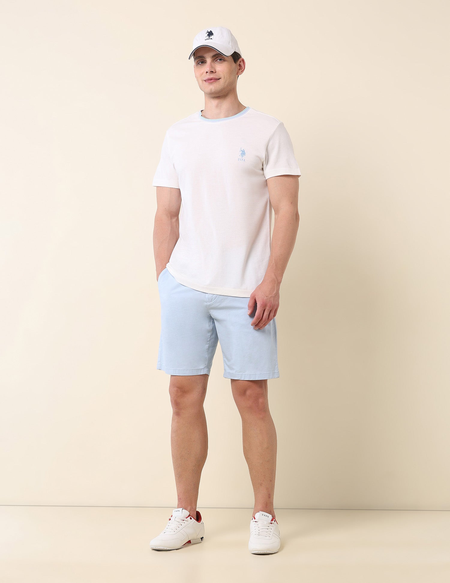 Solid Summer Splash T-Shirt Off White - U.S. Polo Assn. India | Large