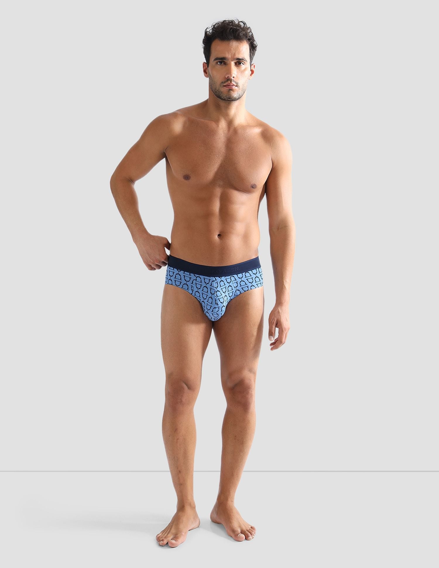 Elasticized Waist Printed PB005 Briefs - Pack of 1 Blue - U.S. POLO ASSN. | Large