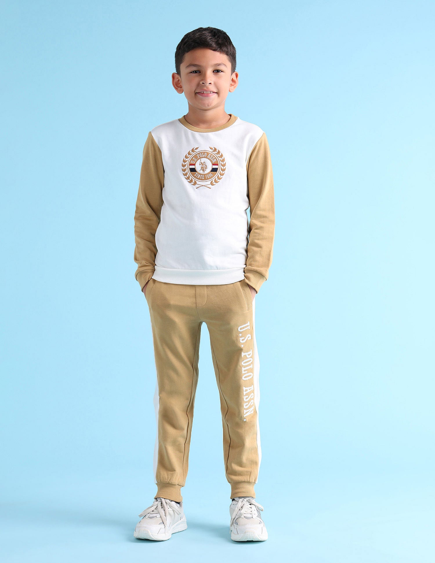 Boys Brand Print Sweatshirt White - U.S. POLO ASSN. | Large