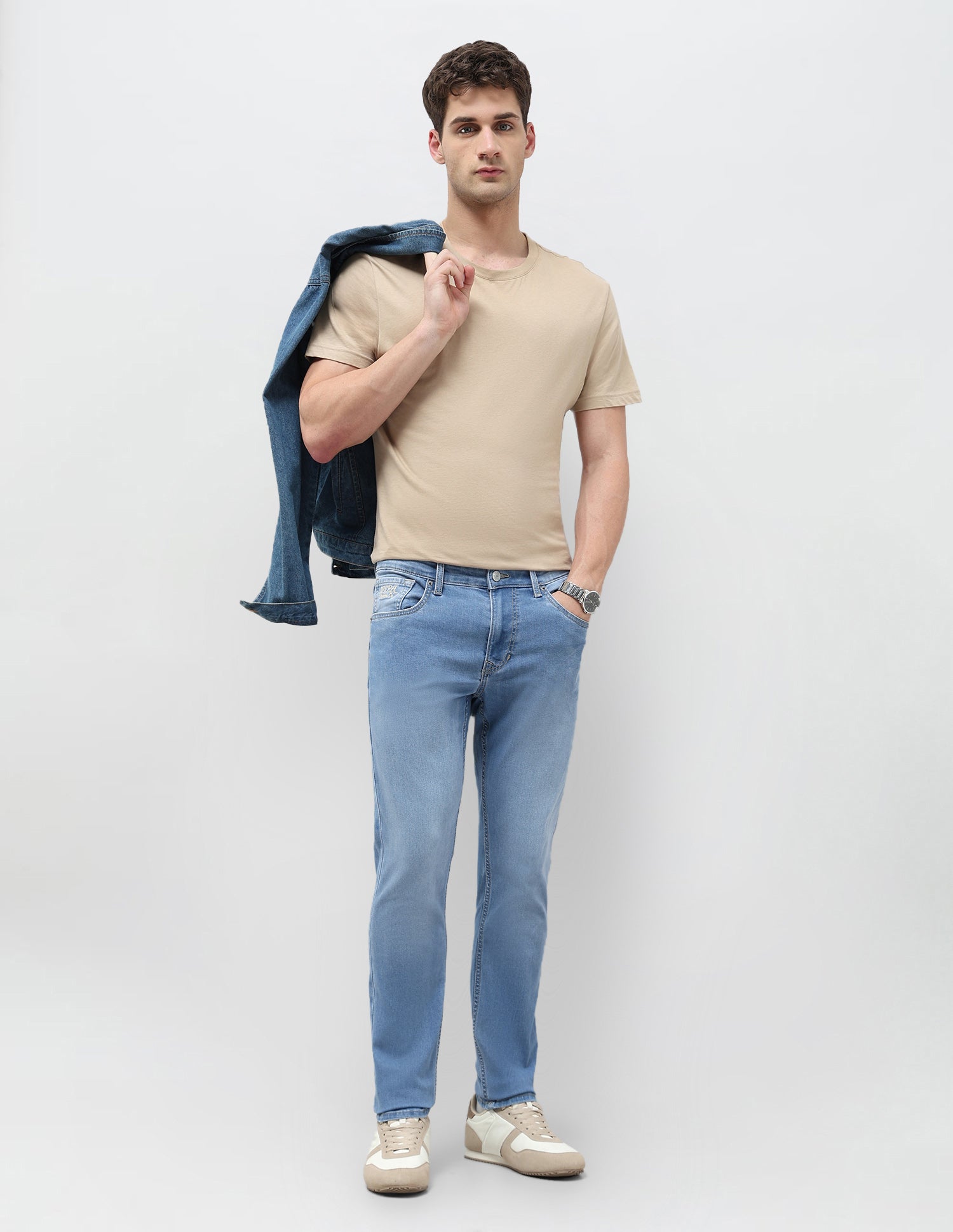 Brandon Slim Tapered Fit Blue Jeans Light Indigo - U.S. POLO ASSN. | Large