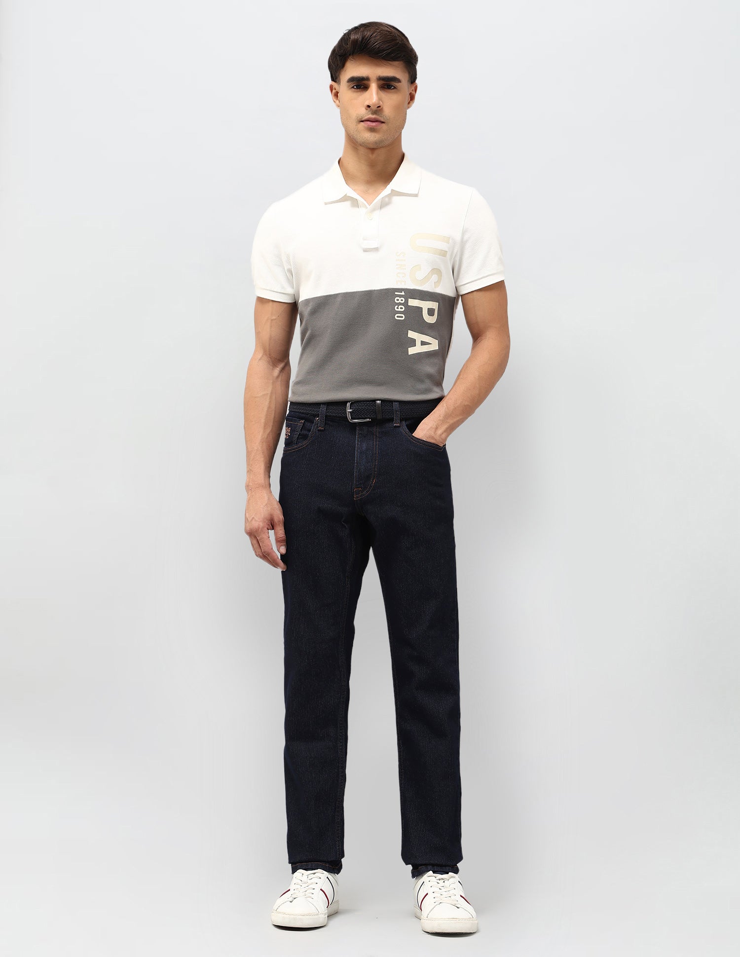 Brandon Slim Tapered Fit Blue Jeans Blue - U.S. POLO ASSN. | Large