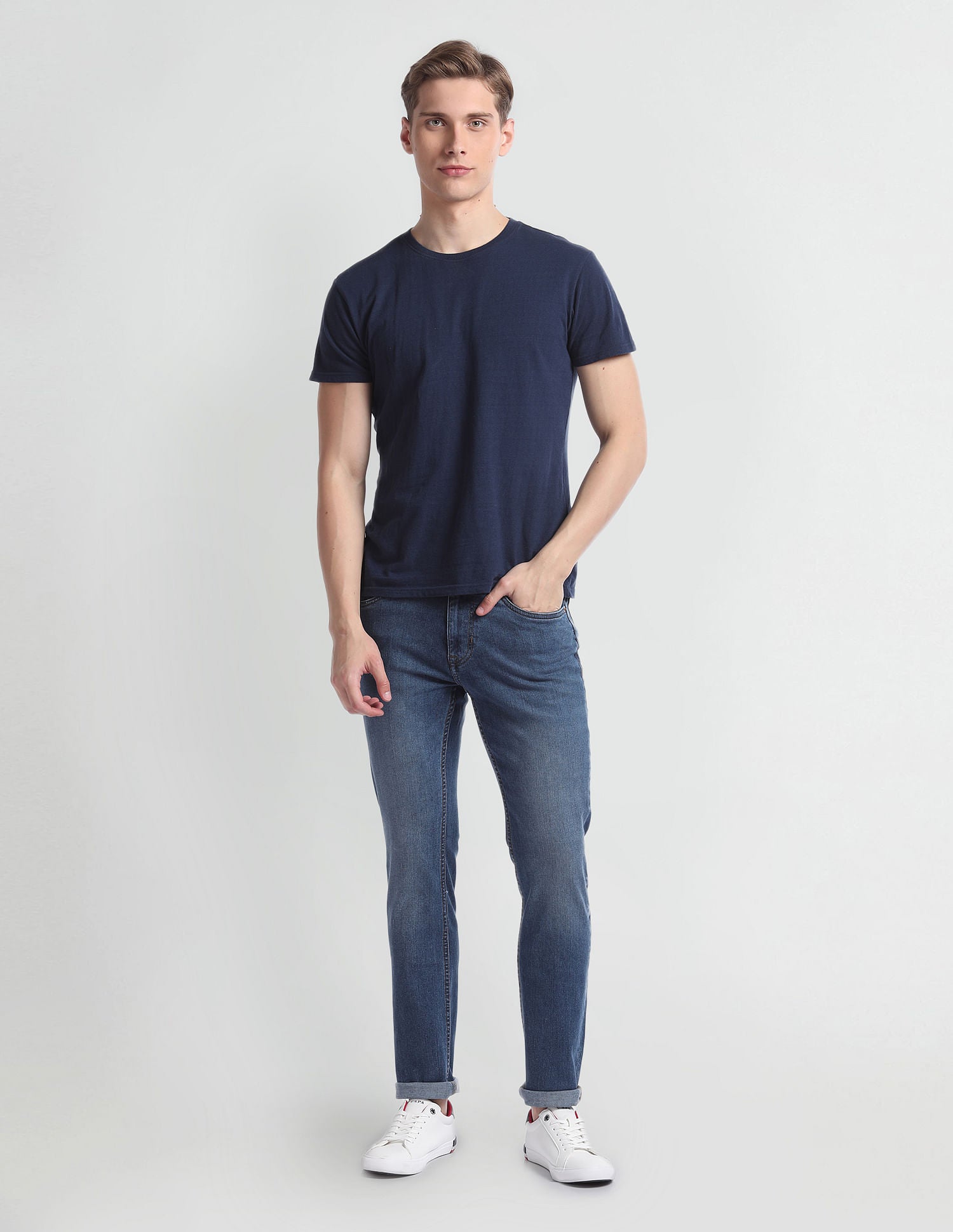 Brandon Slim Tapered Blue Jeans Blue - U.S. Polo Assn. India | Large