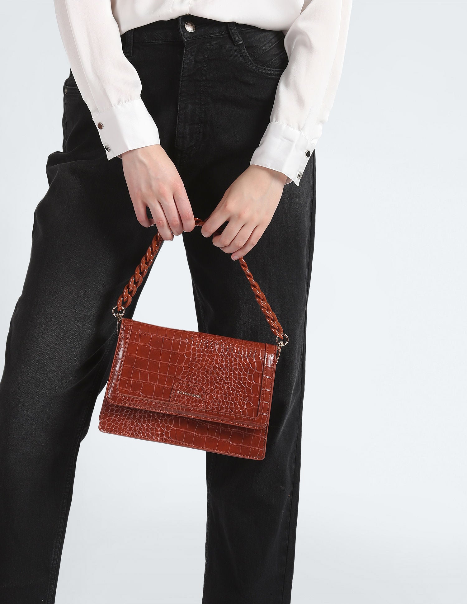 City Girl Textured Sling Bag Rust - U.S. POLO ASSN. | Large