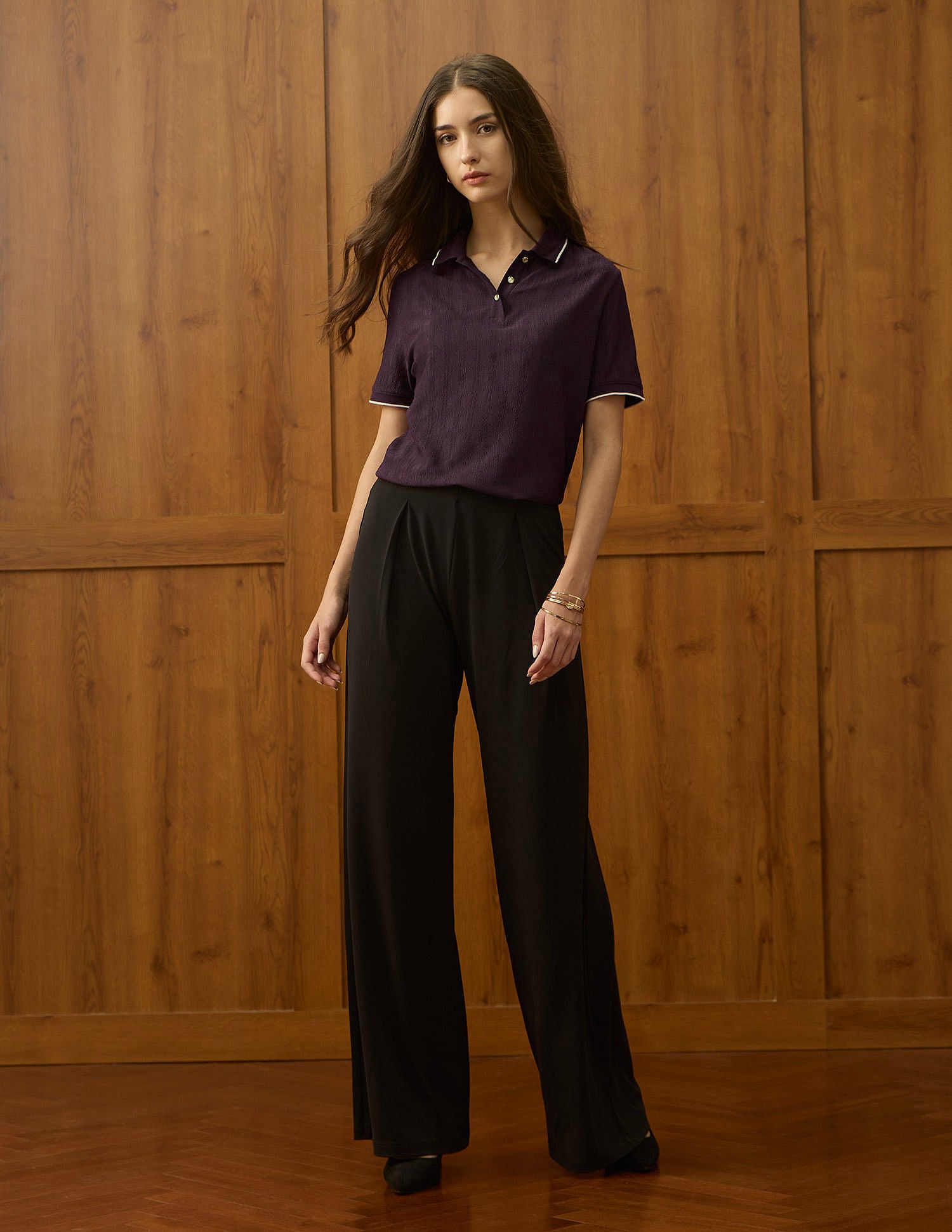 Boxy Fit Textured Polo Shirt Wine - U.S. POLO ASSN. | Large