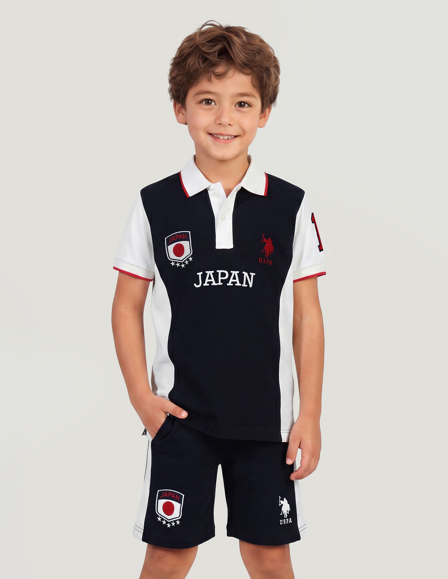 Colourblocked Embroidered Regular Fit Polo Shirt Navy - U.S. Polo Assn. India | Large