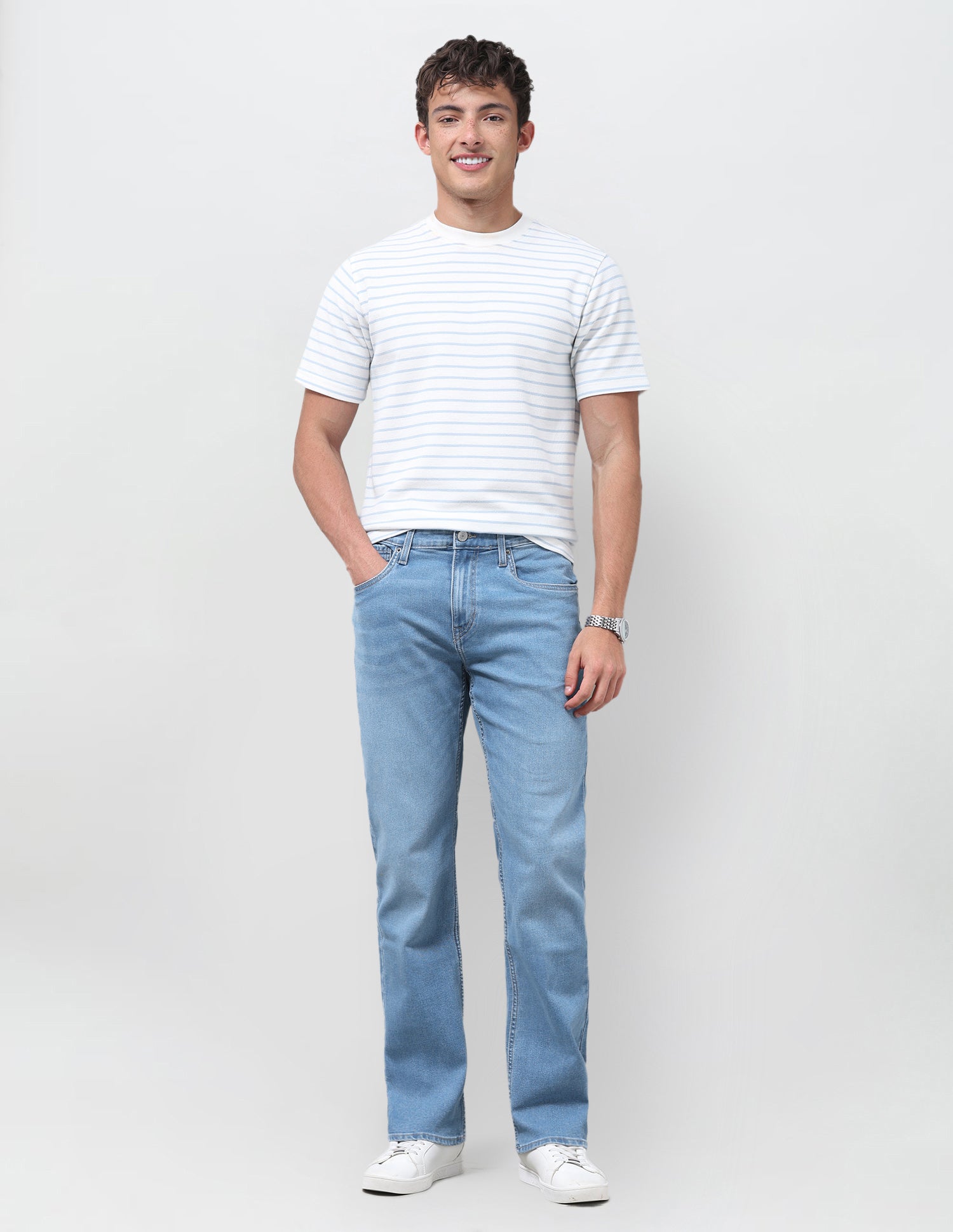 Harold Slim Straight Fit Blue Jeans Light Indigo - U.S. Polo Assn. India | Large