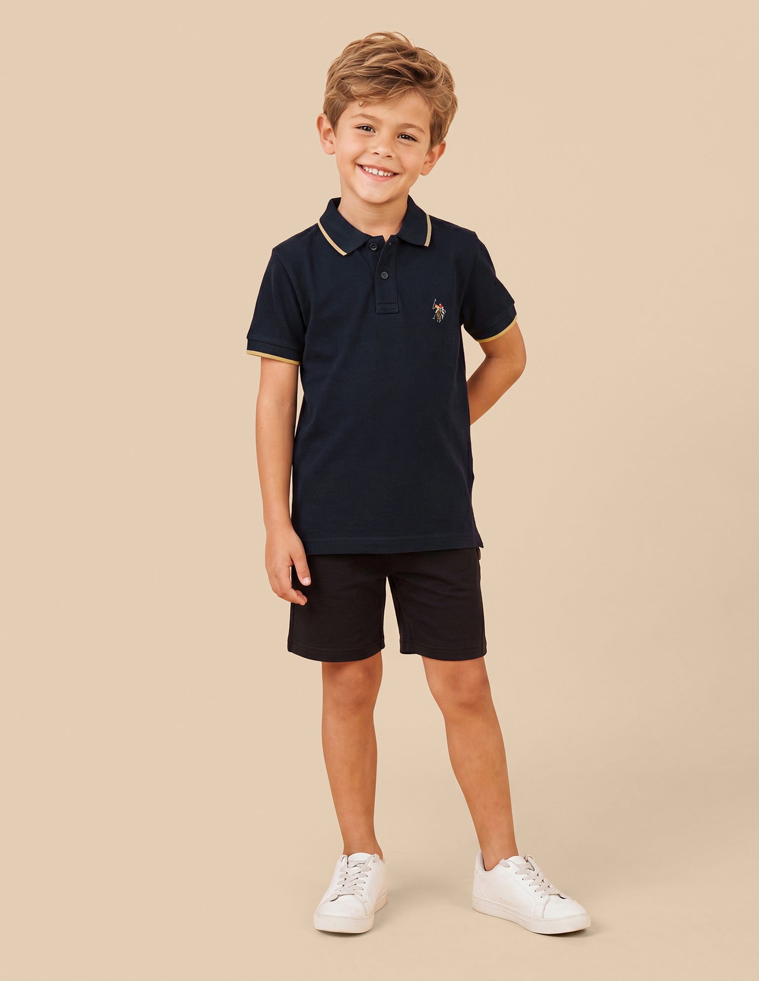 Graphic Brand Embroidered Regular Fit Polo Shirt Navy - U.S. Polo Assn. India | Large