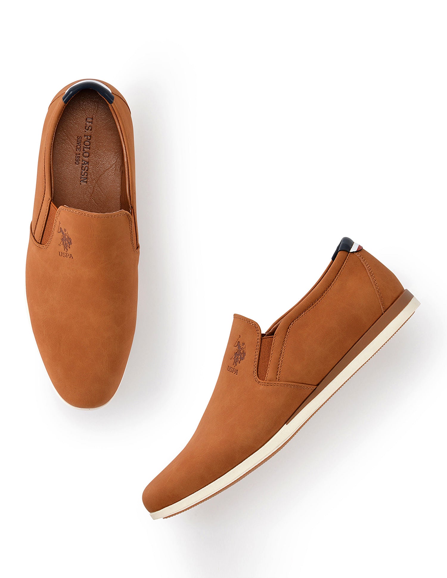 Men Wade 3.0 Tan Work Casuals Slip On Tan - U.S. POLO ASSN. | Large