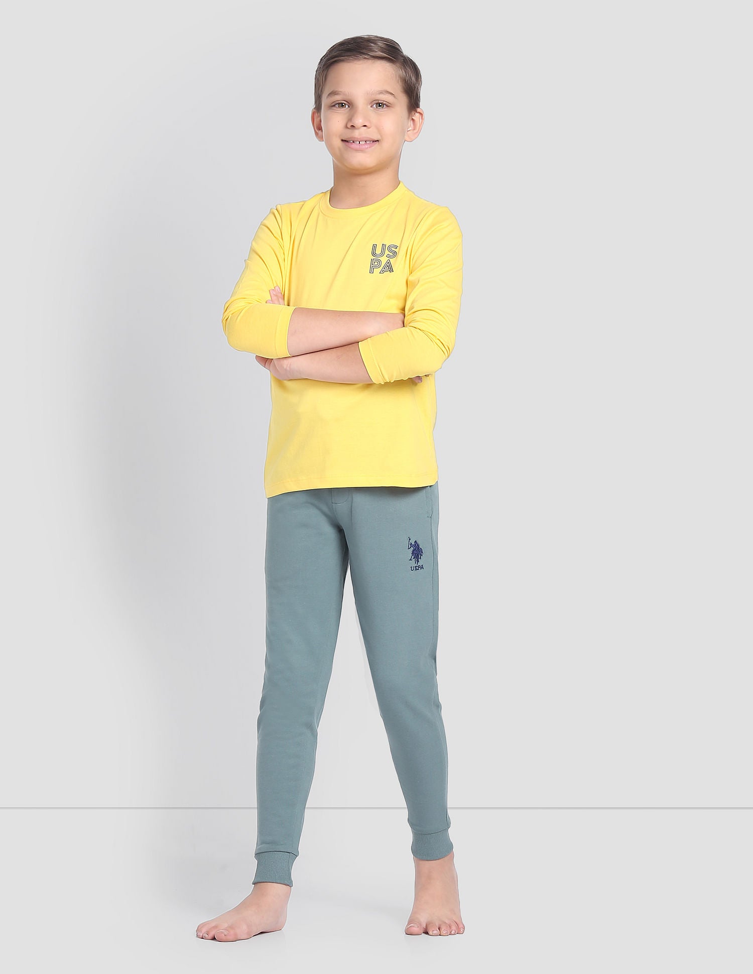 Cotton OKE02 Lounge T-Shirt - Pack Of 1 Yellow - U.S. POLO ASSN. | Large