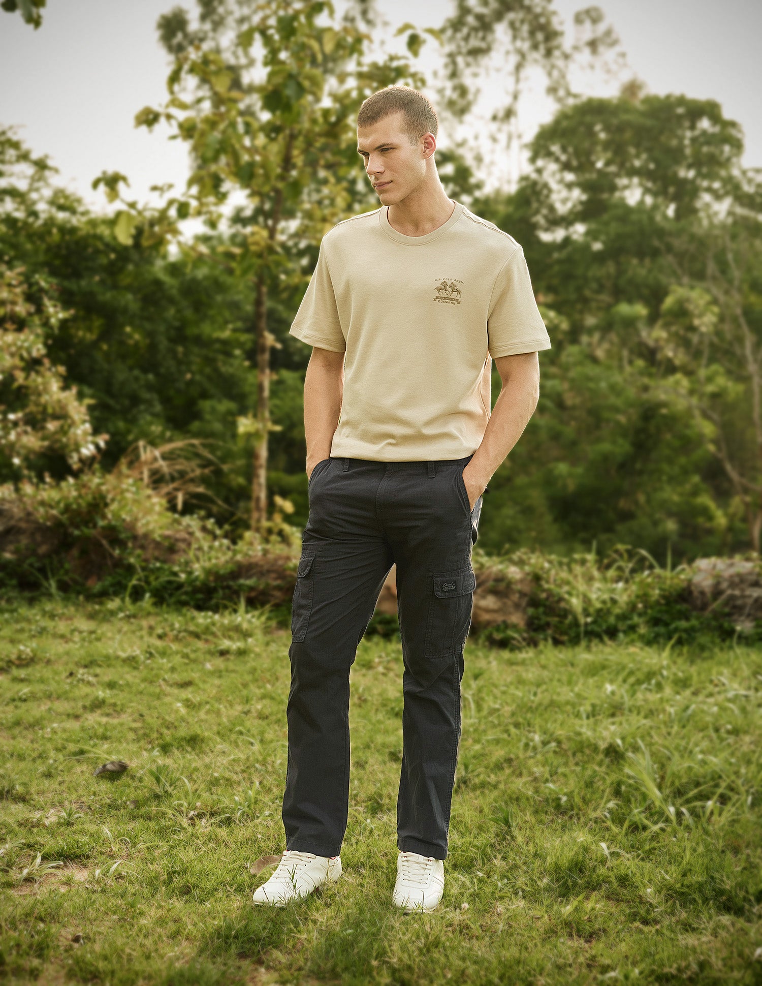 Straight Fit Cargo Trousers Polo Grey - U.S. Polo Assn. India | Large