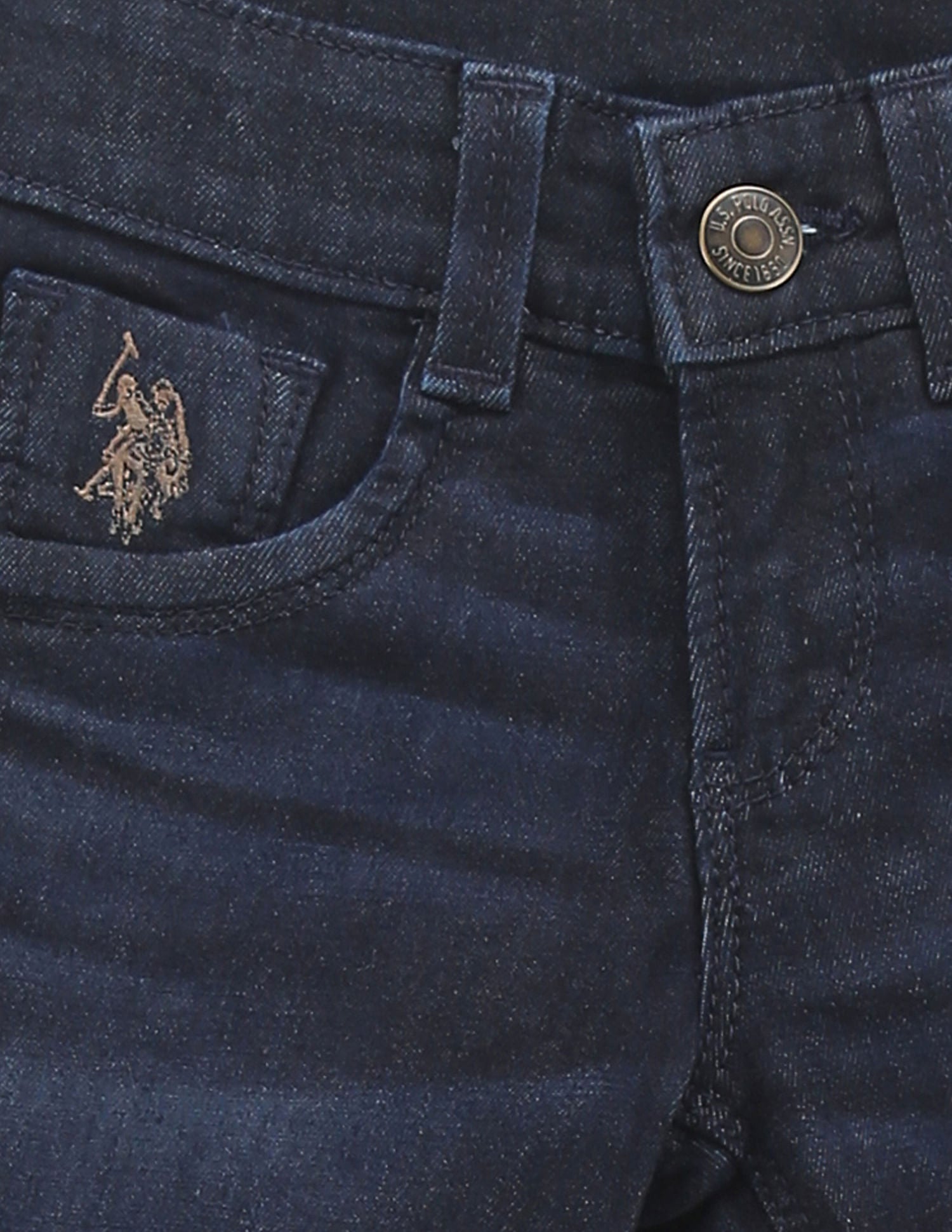 Boys Slim Fit Blue Jeans Blue - U.S. Polo Assn. India | Large