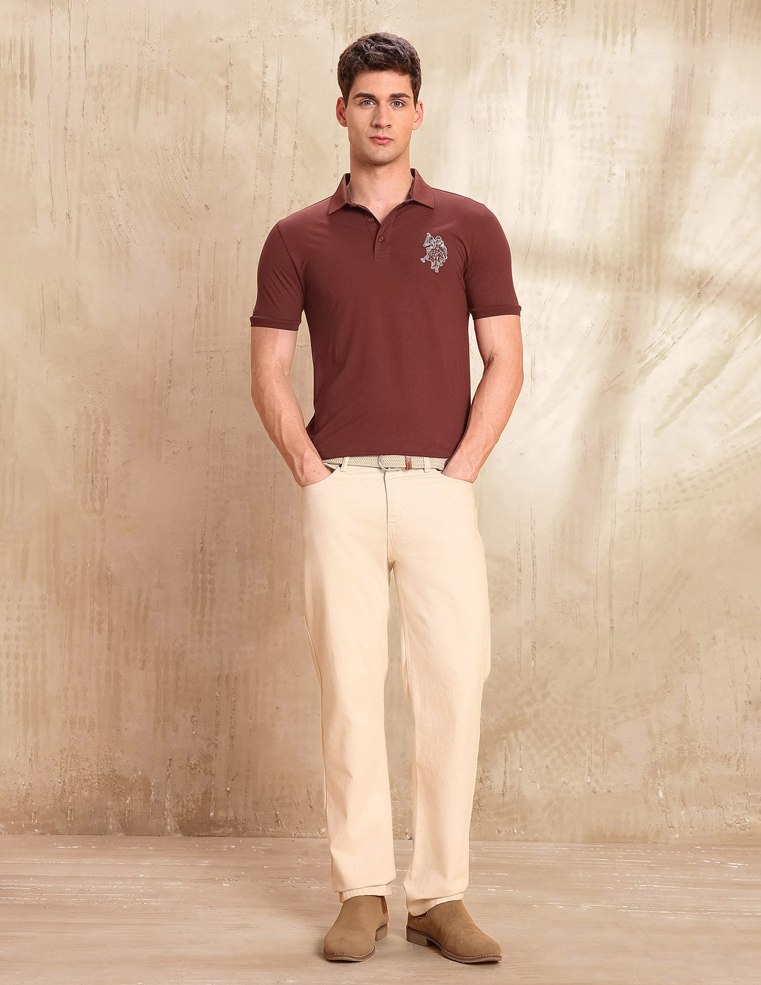 Solid Legend Of Horseshoe Polo Shirt Rust - U.S. POLO ASSN. | Large
