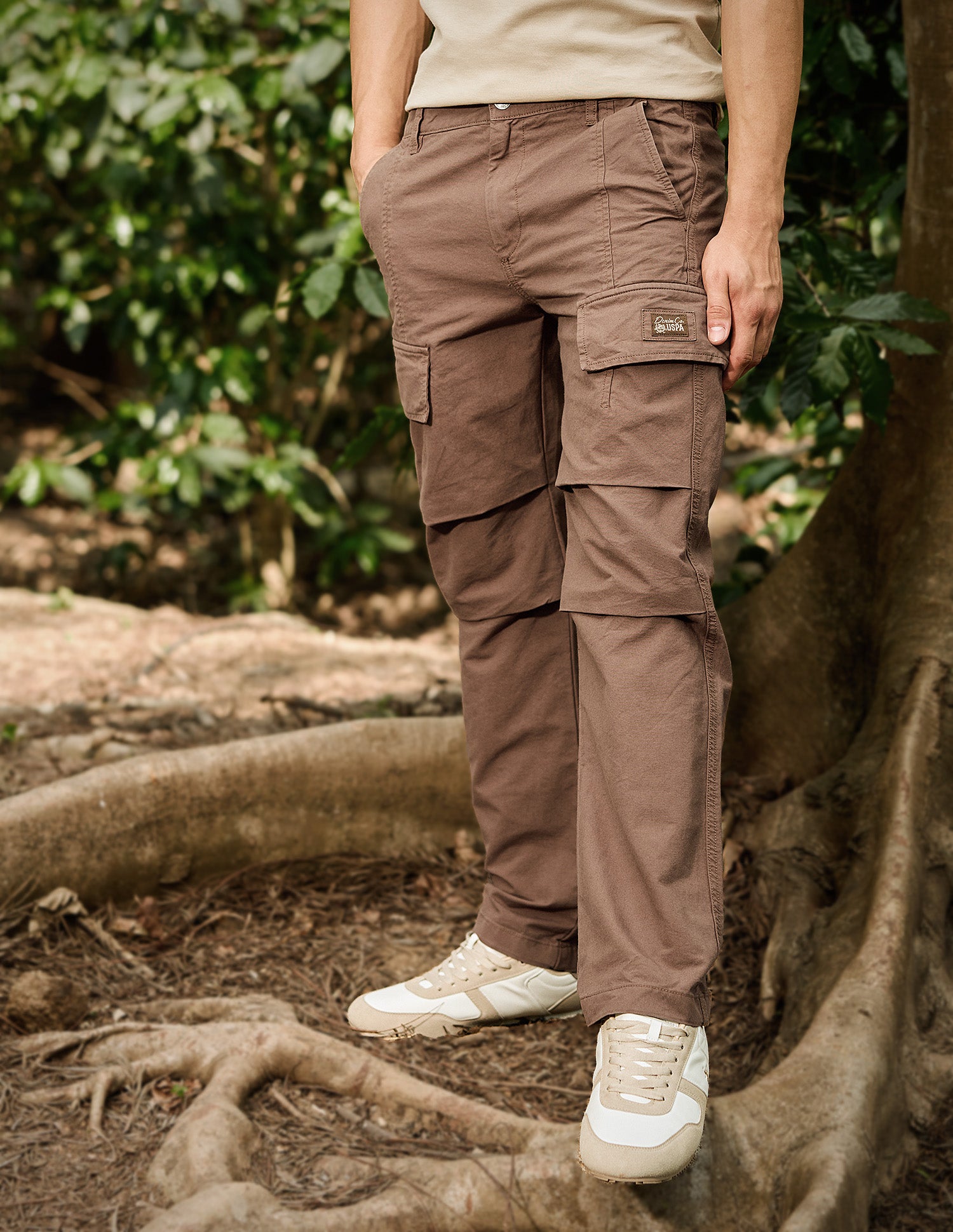 Straight Fit Cargo Trousers Brown - U.S. Polo Assn. India | Large