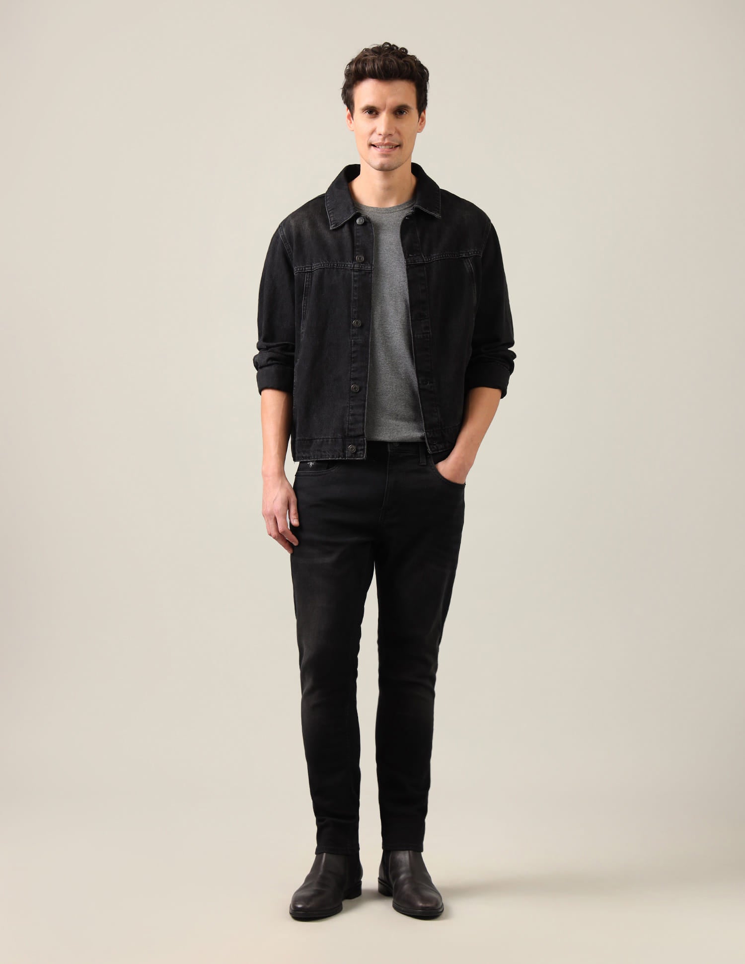 Henry Tapered Fit Black Jeans Black - U.S. Polo Assn. India | Large
