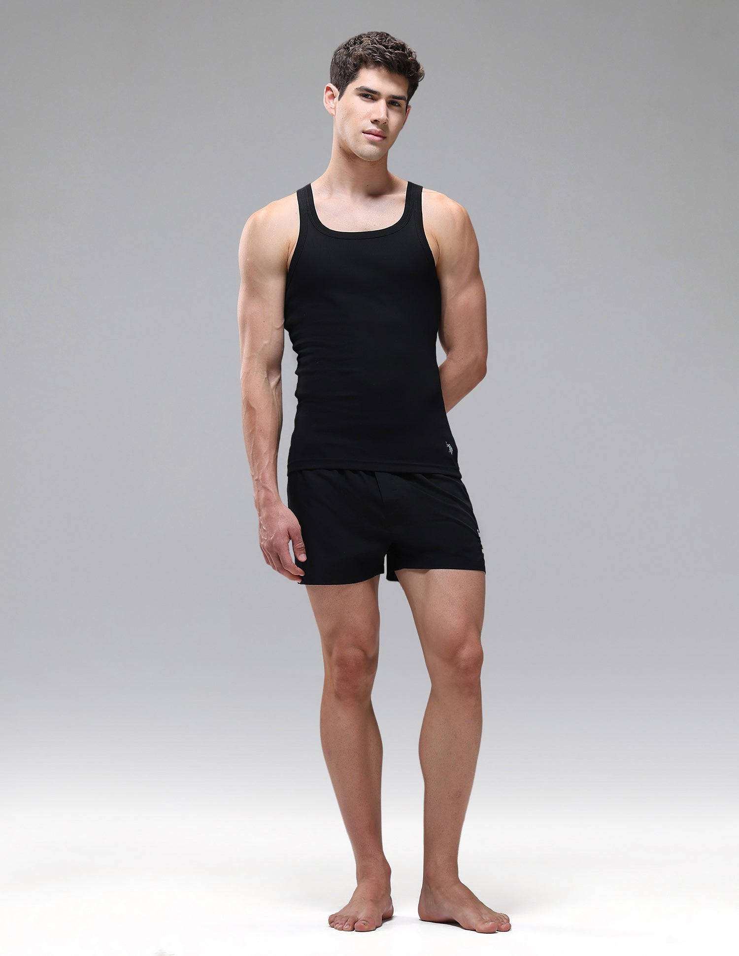 Pure Cotton EV006 Vest - Pack Of 1 Black - U.S. Polo Assn. India | Large
