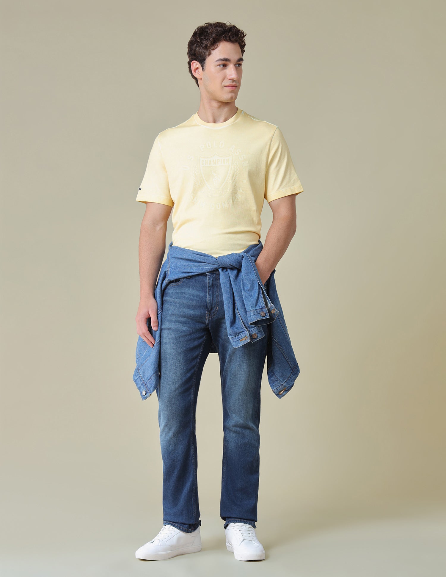 Harold Slim Straight Fit Blue Jeans Dark Blue - U.S. Polo Assn. India | Large