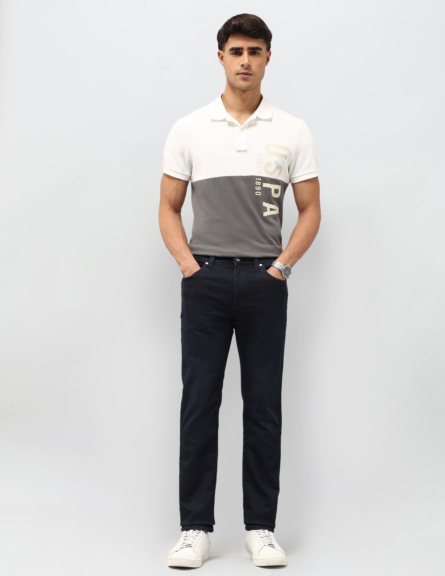 Regallo Skinny Fit Blue Jeans Dark Blue - U.S. POLO ASSN. | Large