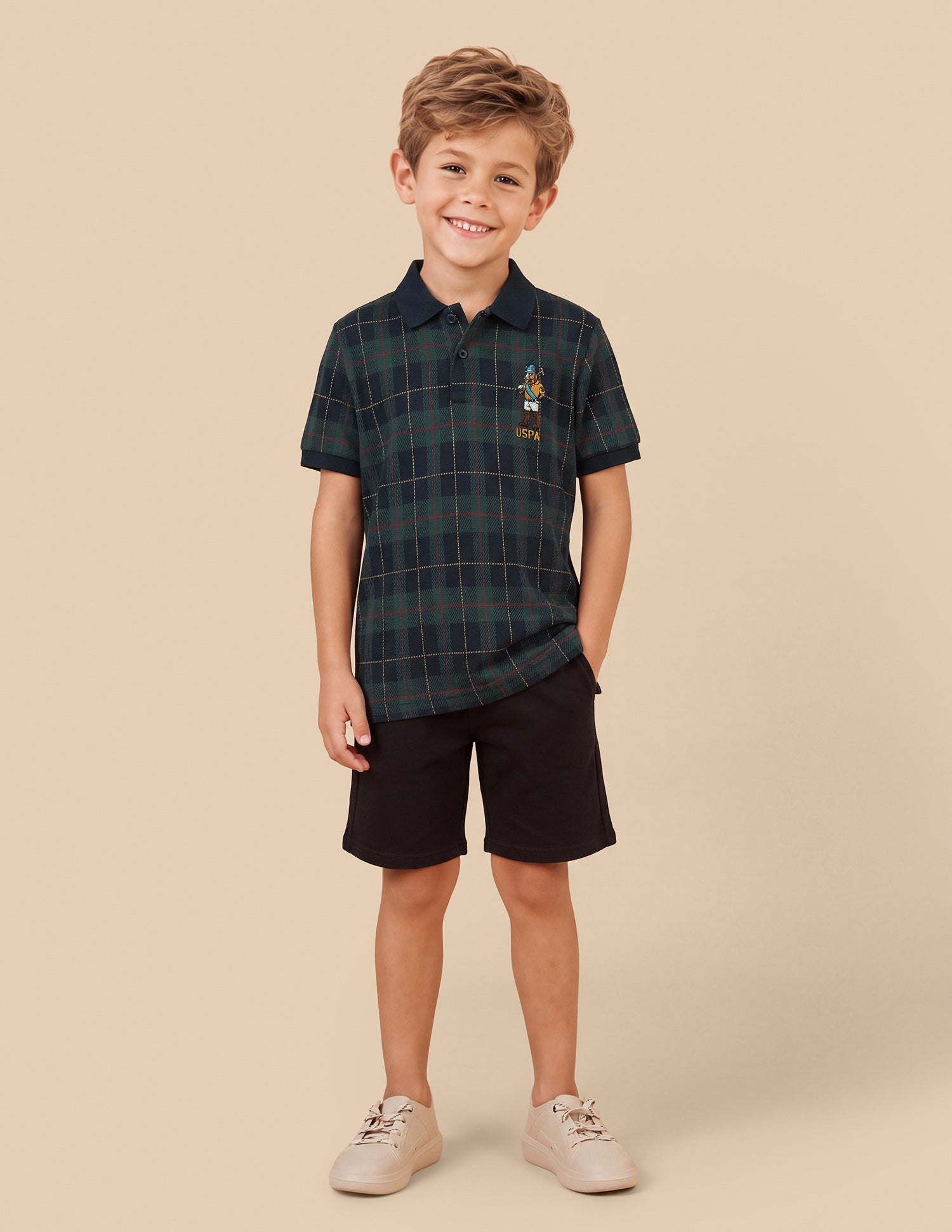 Checked Regular Fit Polo Shirt Green - U.S. Polo Assn. India | Large