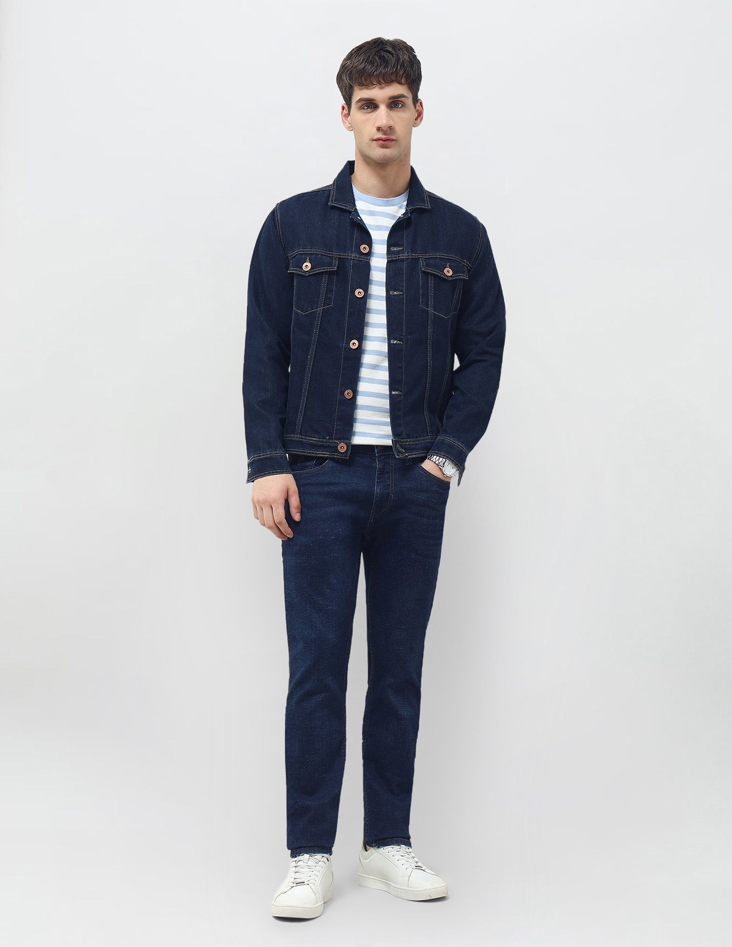 Brandon Slim Tapered Fit Whiskered Jeans Dark Wash - U.S. POLO ASSN. | Large