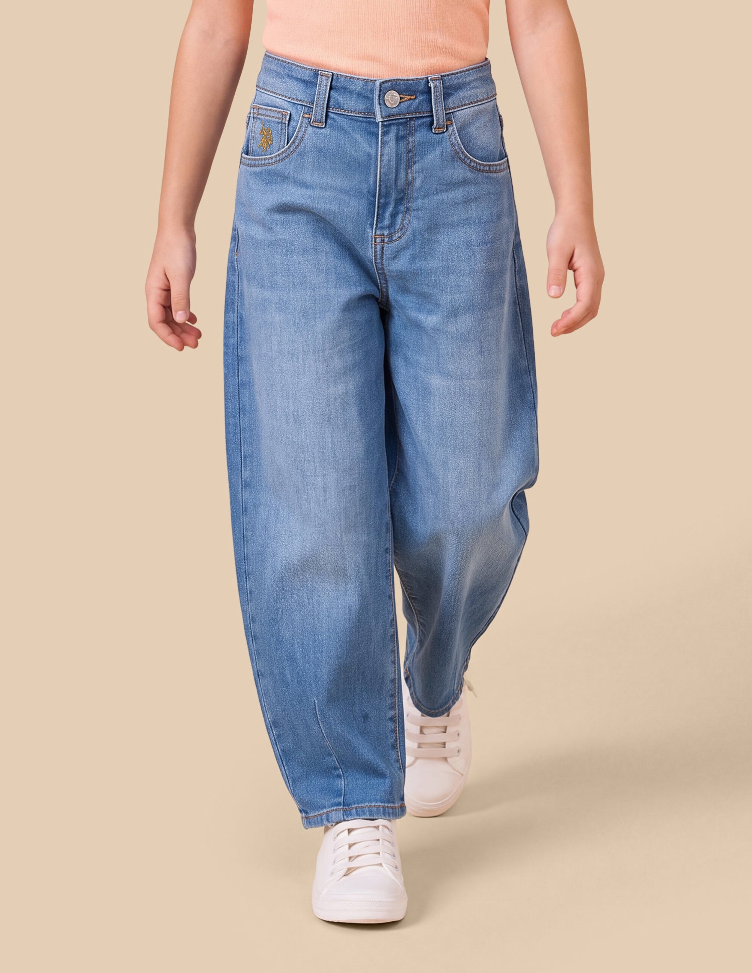 Barrel Fit Blue Jeans Light Blue - U.S. Polo Assn. India | Large