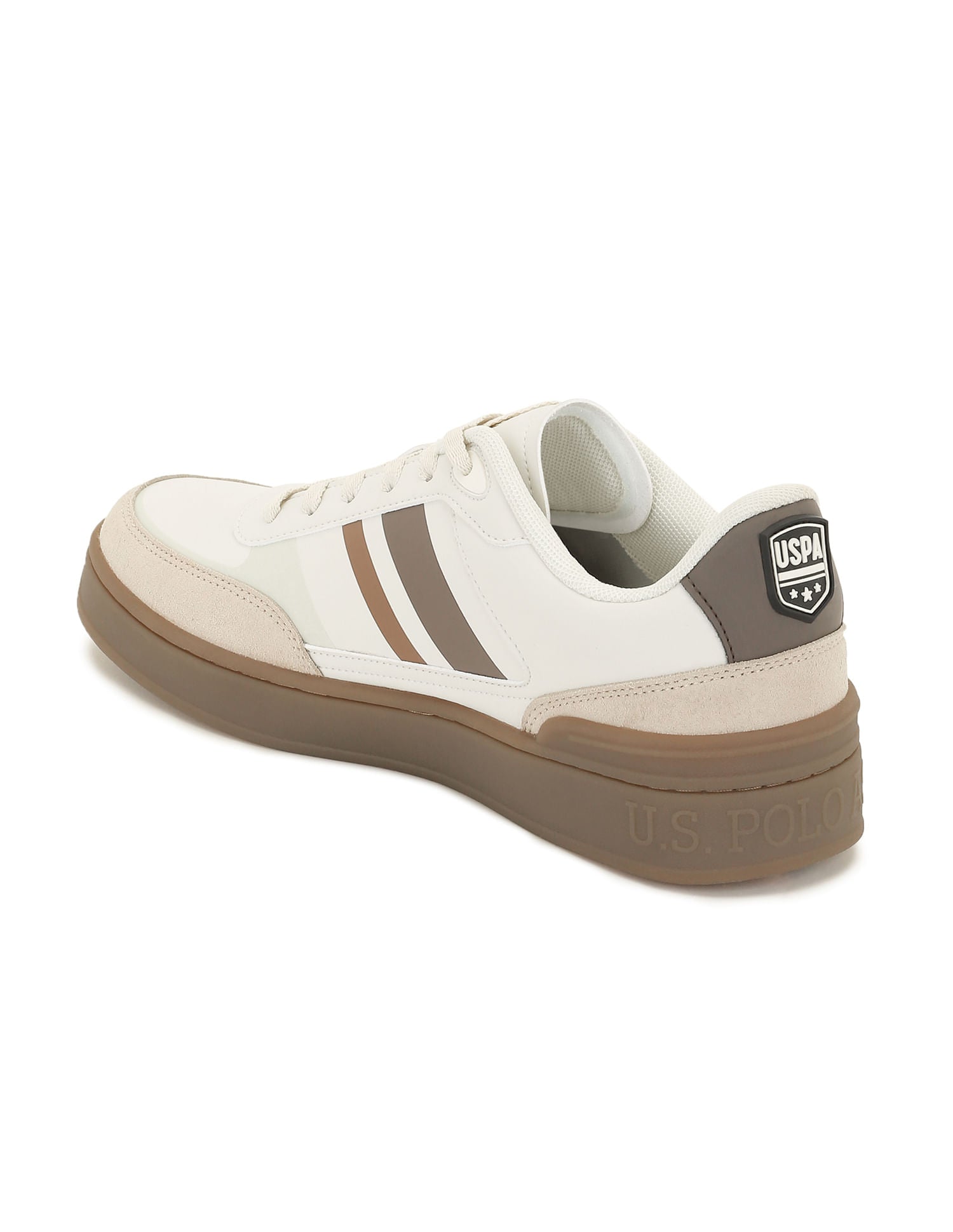 Men Striped Colt Sneakers Beige - U.S. POLO ASSN. | Large
