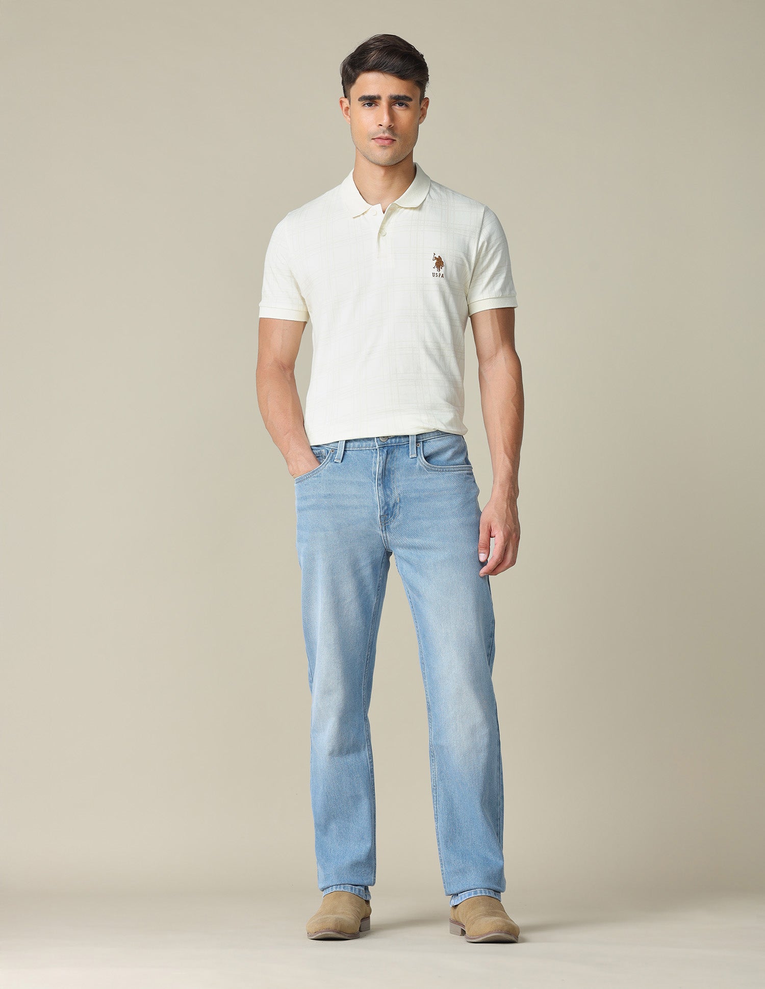 Harold Slim Straight Fit Blue Jeans Indigo - U.S. POLO ASSN. | Large