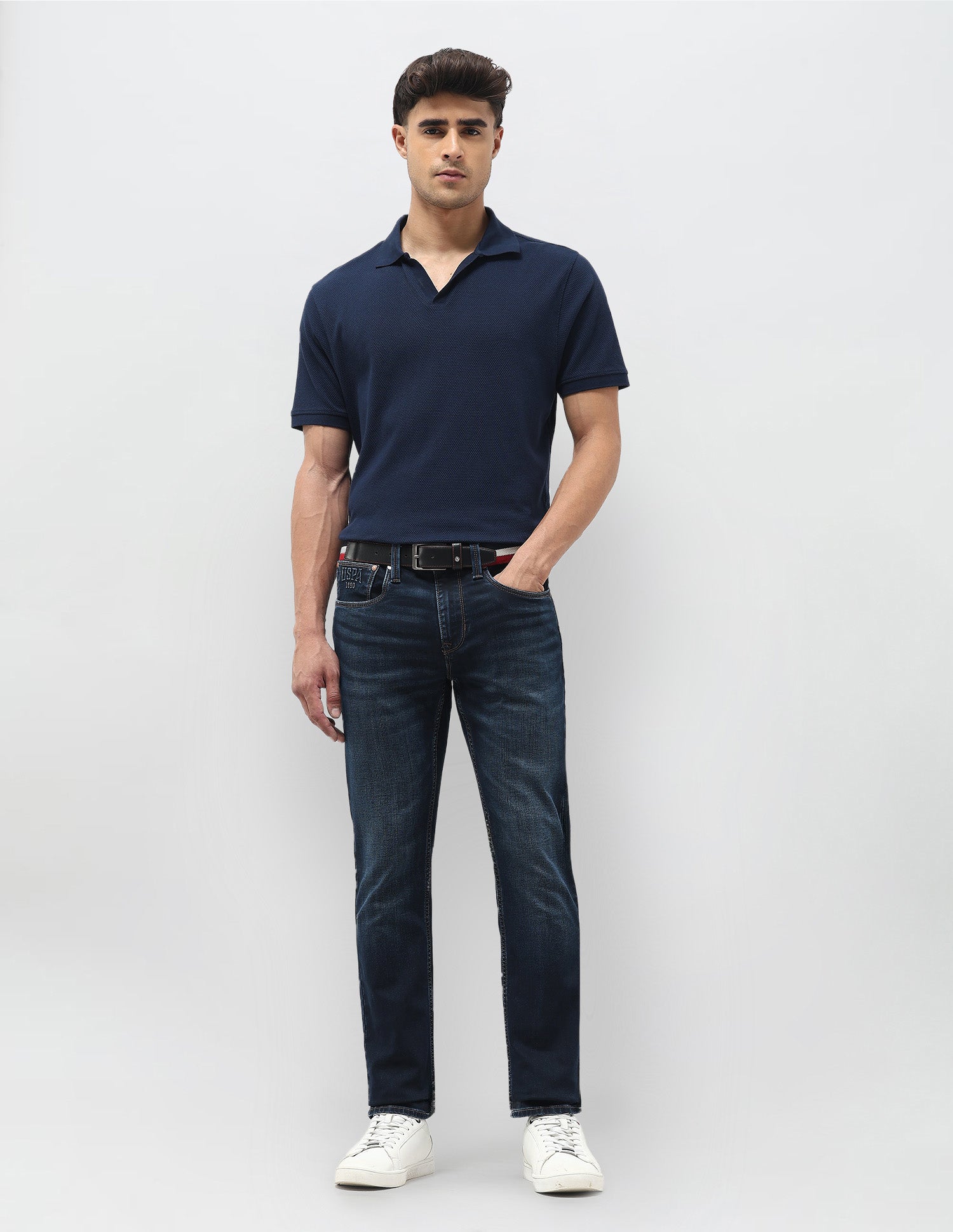 Regallo Skinny Fit Blue Jeans Med Blue - U.S. POLO ASSN. | Large