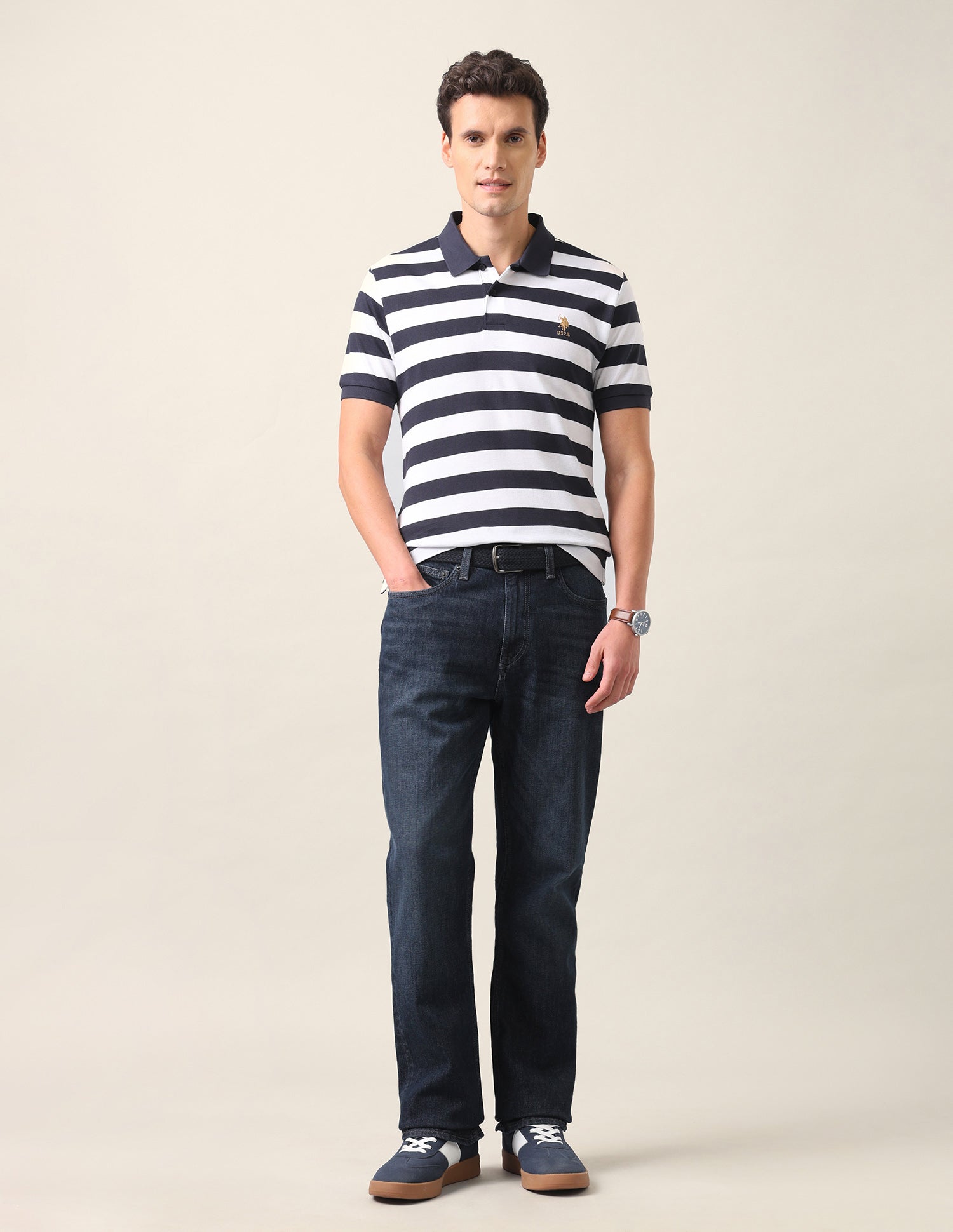 Connor Bootcut Fit Blue Jeans Dark Blue - U.S. Polo Assn. India | Large