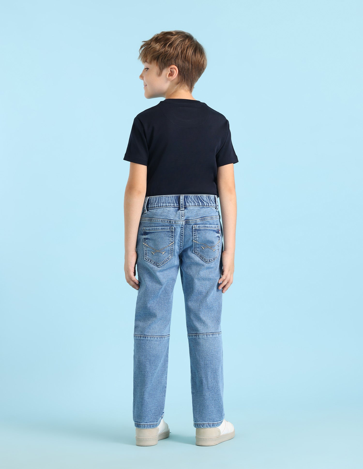 Boys Mid Rise Relaxed Fit Jeans Light Blue - U.S. POLO ASSN. | Large