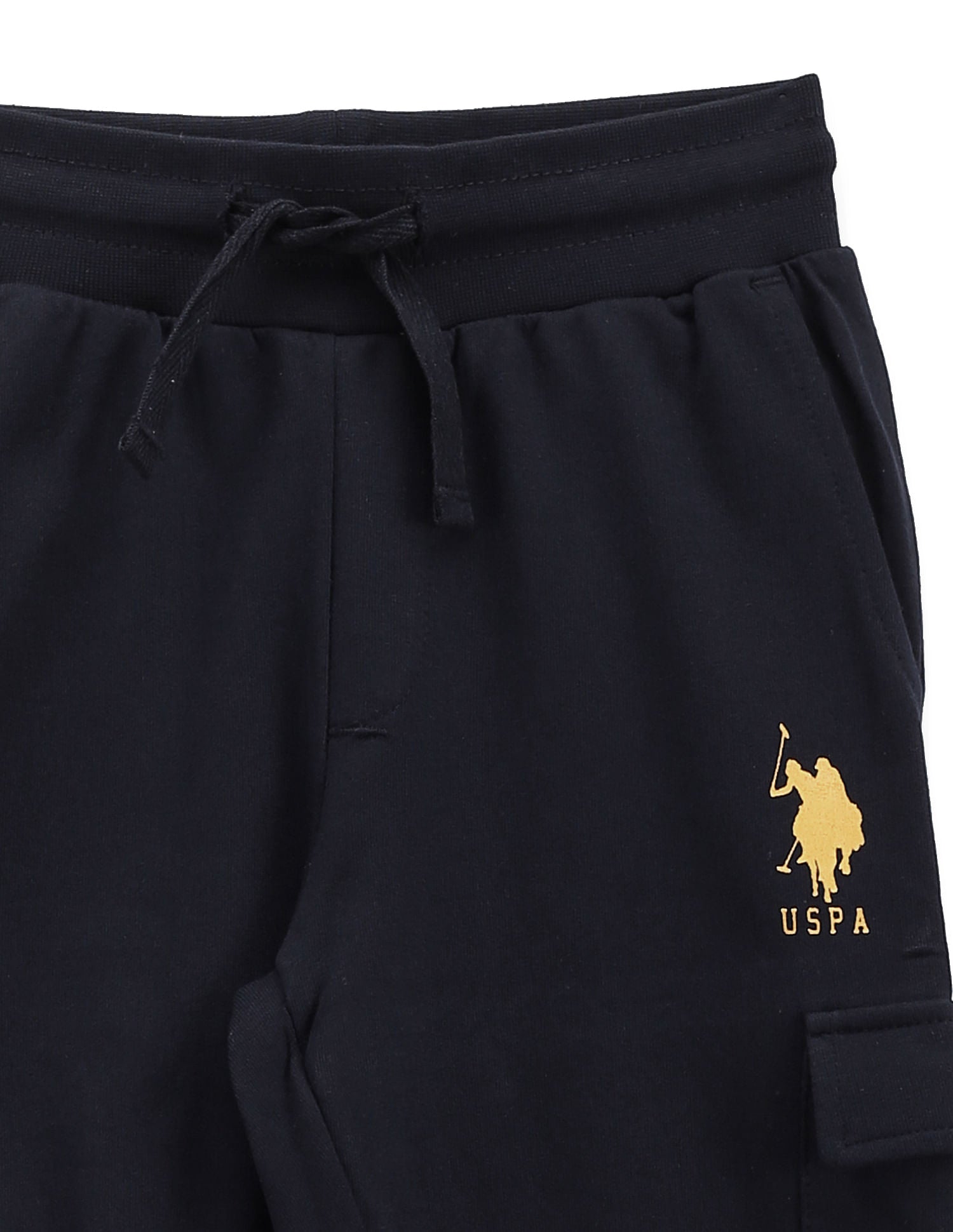 Mid Rise Drawstring Waist Joggers Navy - U.S. Polo Assn. India | Large