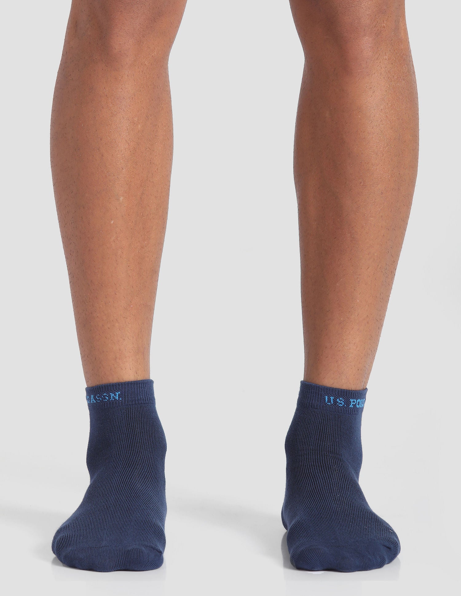 Ankle Length Stretch I646 Socks - Pack Of 3 Navy, Black and Grey - U.S. POLO ASSN. | Large