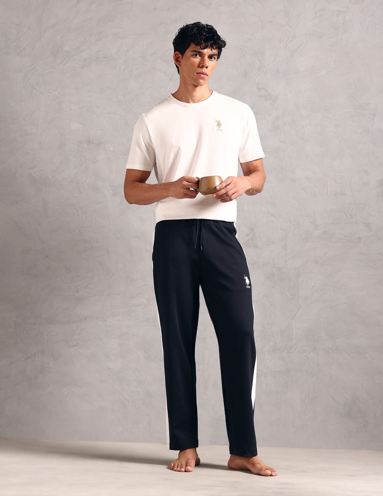 Regular Fit Solid OR004 Lounge Pants - Pack Of 1 Navy - U.S. POLO ASSN. | Large