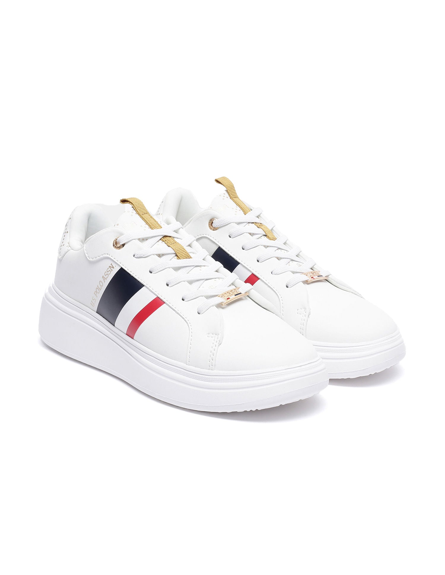 Women Brand Stripe Clara 2.0 Sneakers Off-White - U.S. POLO ASSN. | Large